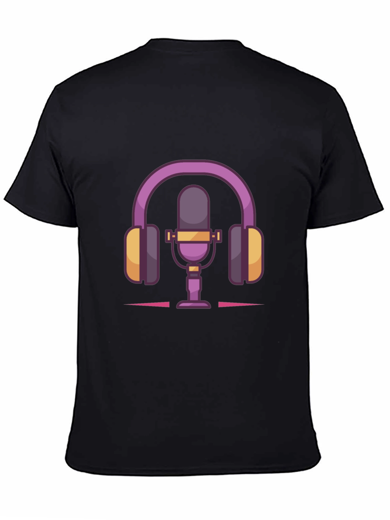 Podcast Life Tee: Headphones & Mic Graphic T-Shirt