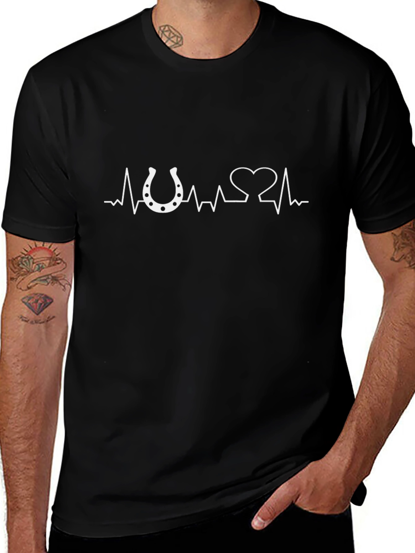 Horse Heartbeat T-Shirt - Equestrian Love!