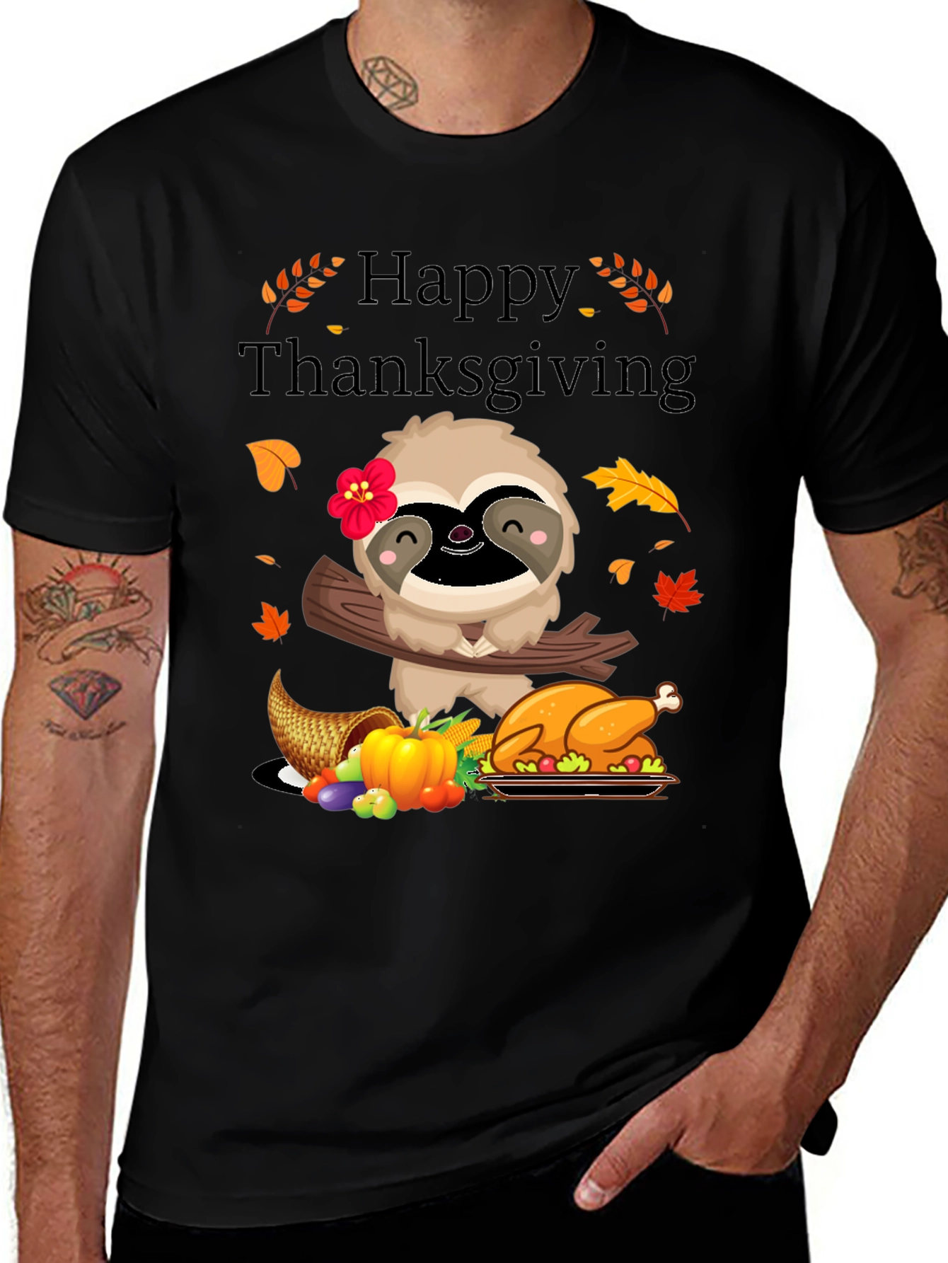 Happy Thanksgiving Sloth T-Shirt