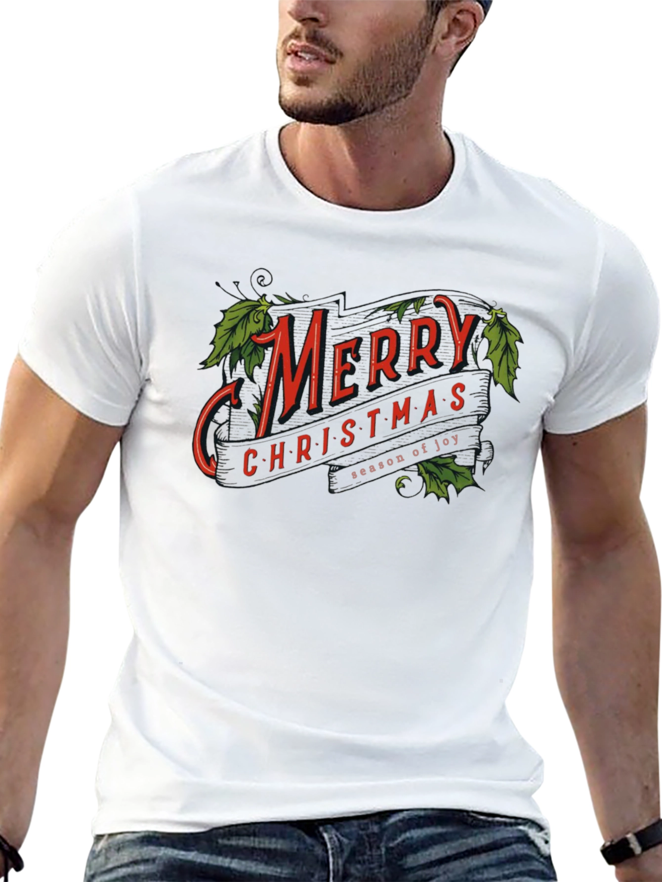 Merry Christmas Graphic T-Shirt Holiday Season Joy