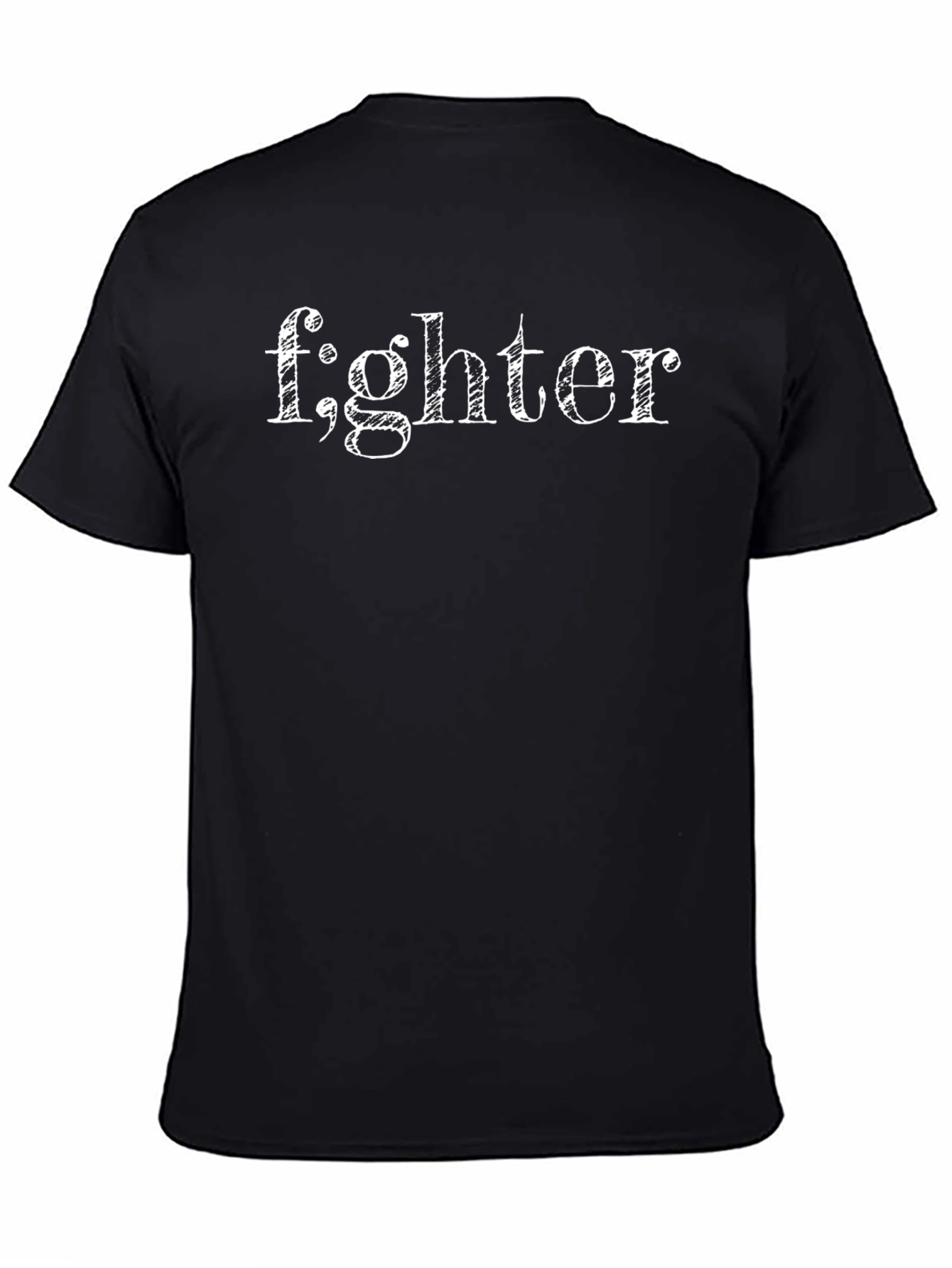 Fighter Semicolon T-Shirt - Unisex Cotton Blend Tee