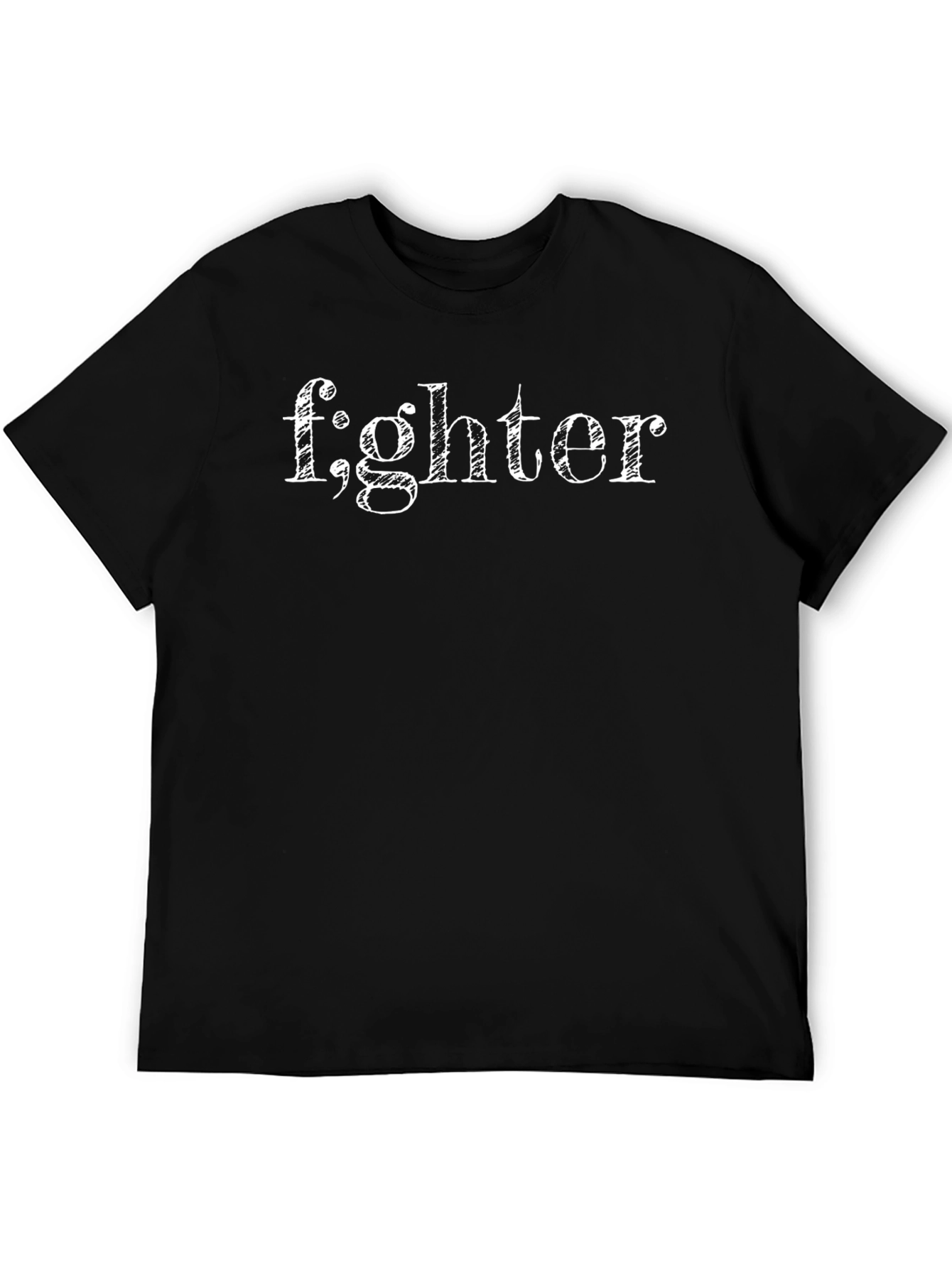 Fighter Semicolon T-Shirt - Unisex Cotton Blend Tee