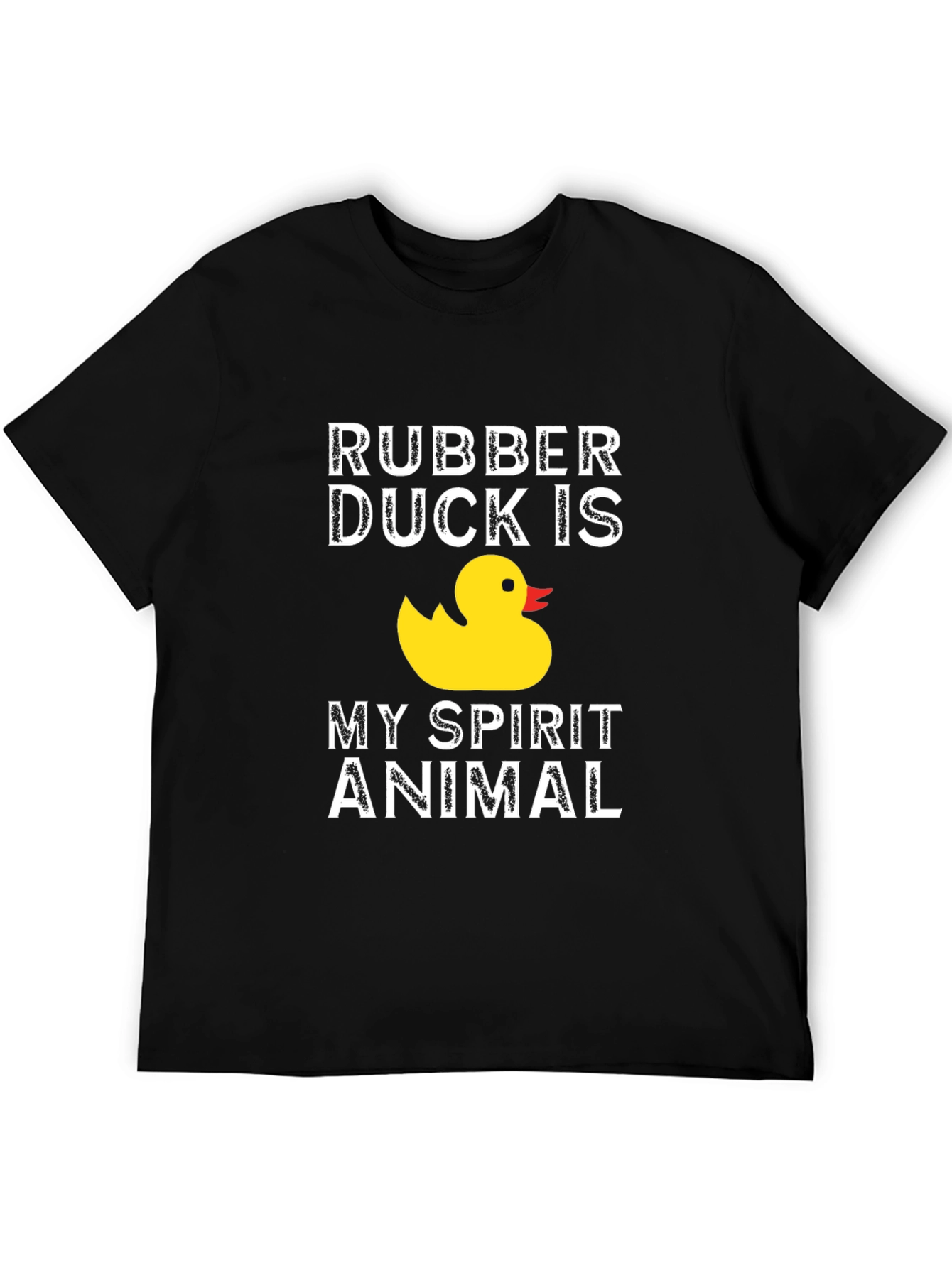 Rubber Duck Spirit Animal Graphic T-Shirt - Black
