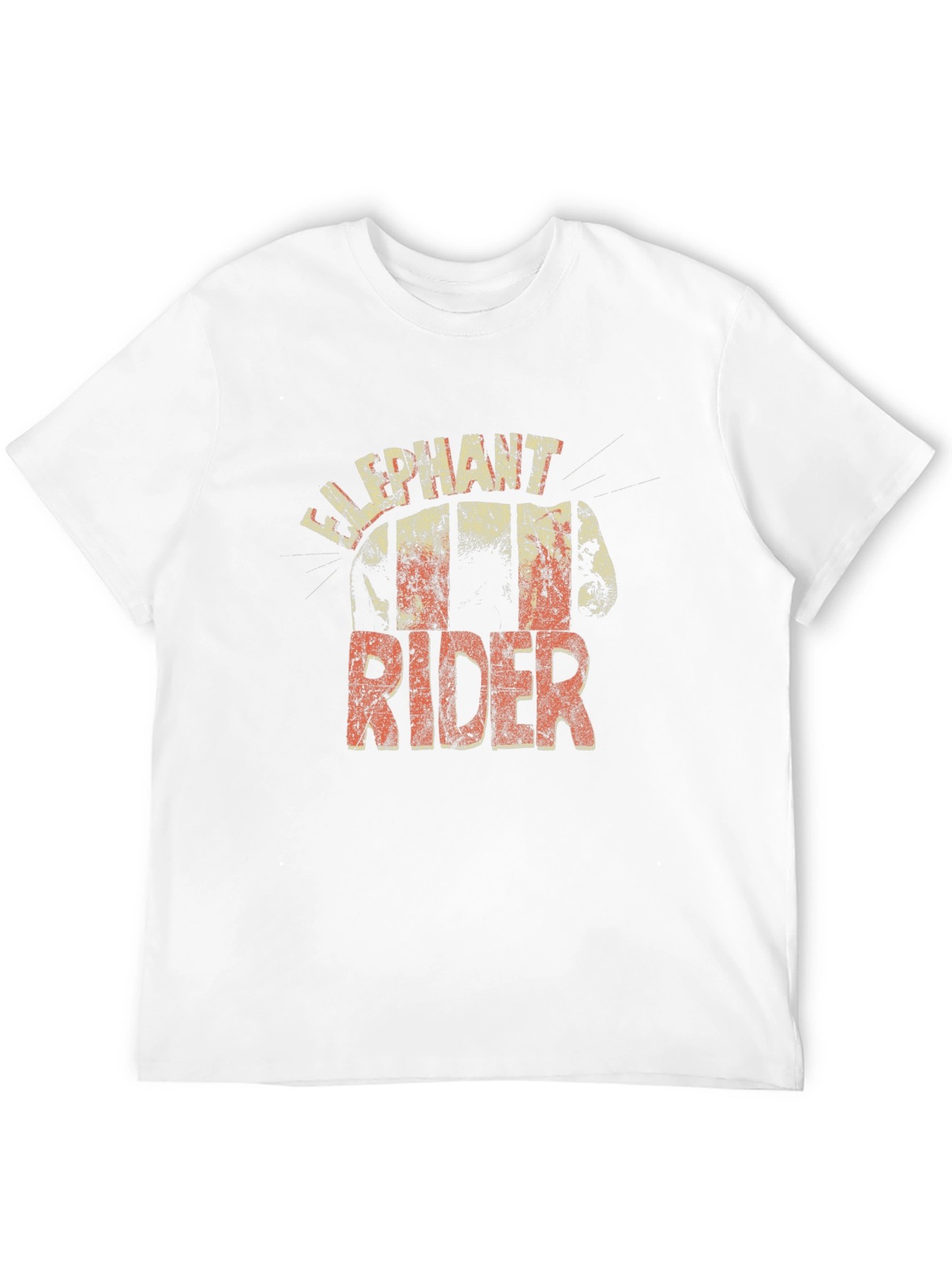 Elephant Rider Graphic Tee - Unique Distressed Design