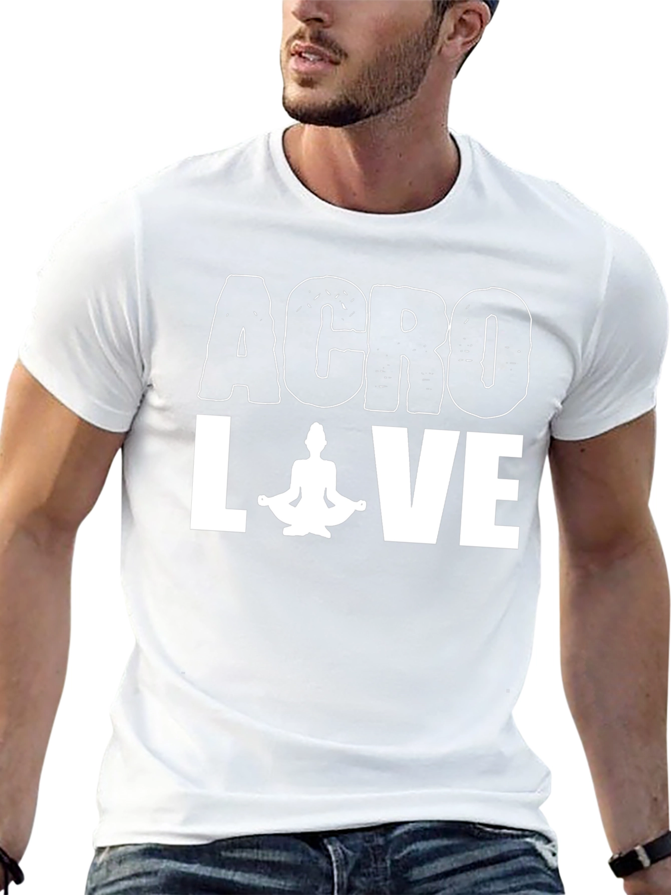 Acro Love Yoga Graphic Tee - Black