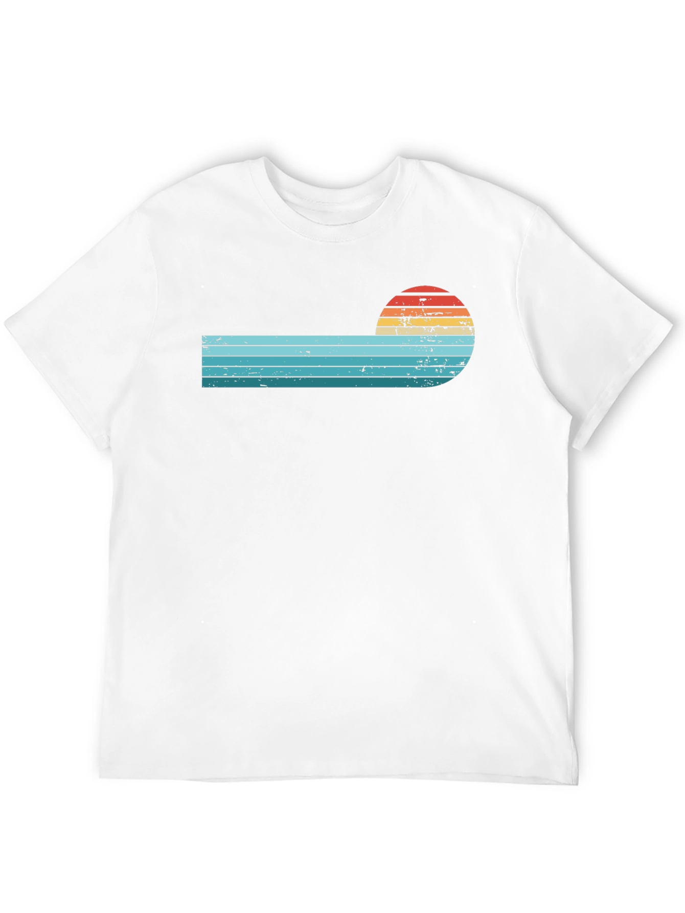 Retro Sunset Striped T-Shirt