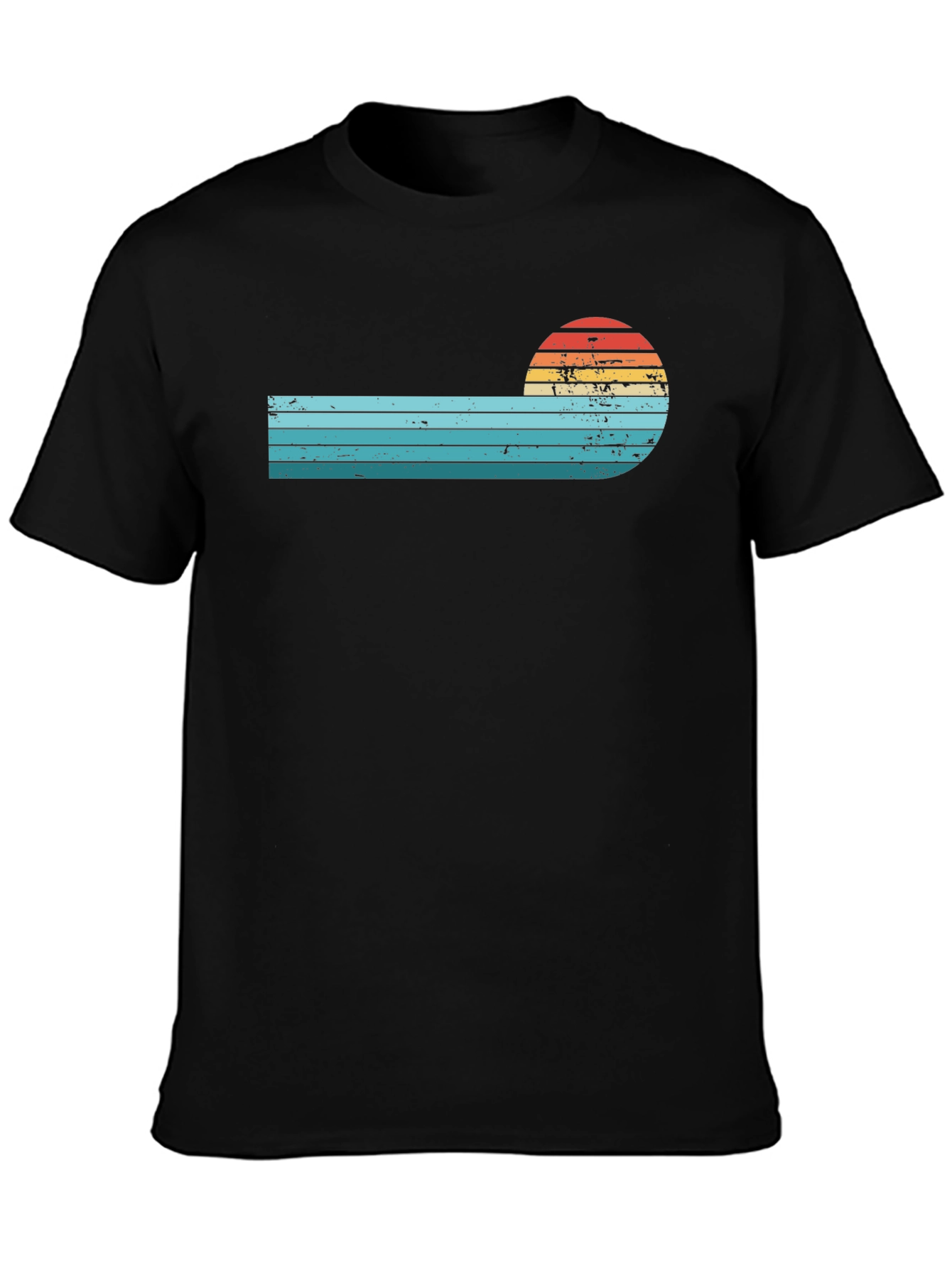 Retro Sunset Striped T-Shirt