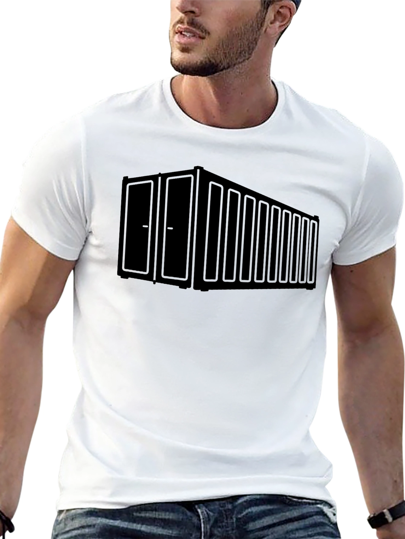 Shipping Container Graphic Tee - Cool Black T-Shirt