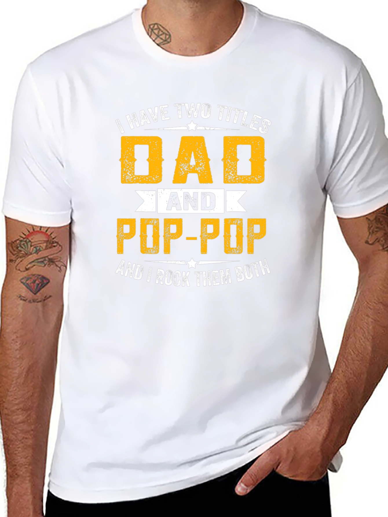 Dad & Pop-Pop T-Shirt - I Rock Them Both