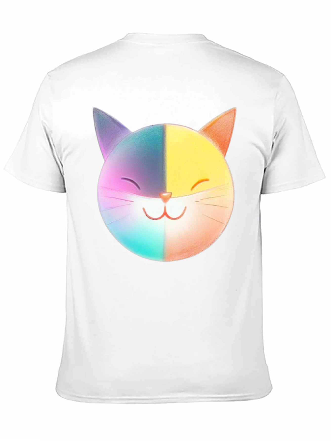 Rainbow Cat Graphic Tee - Soft Cotton Blend
