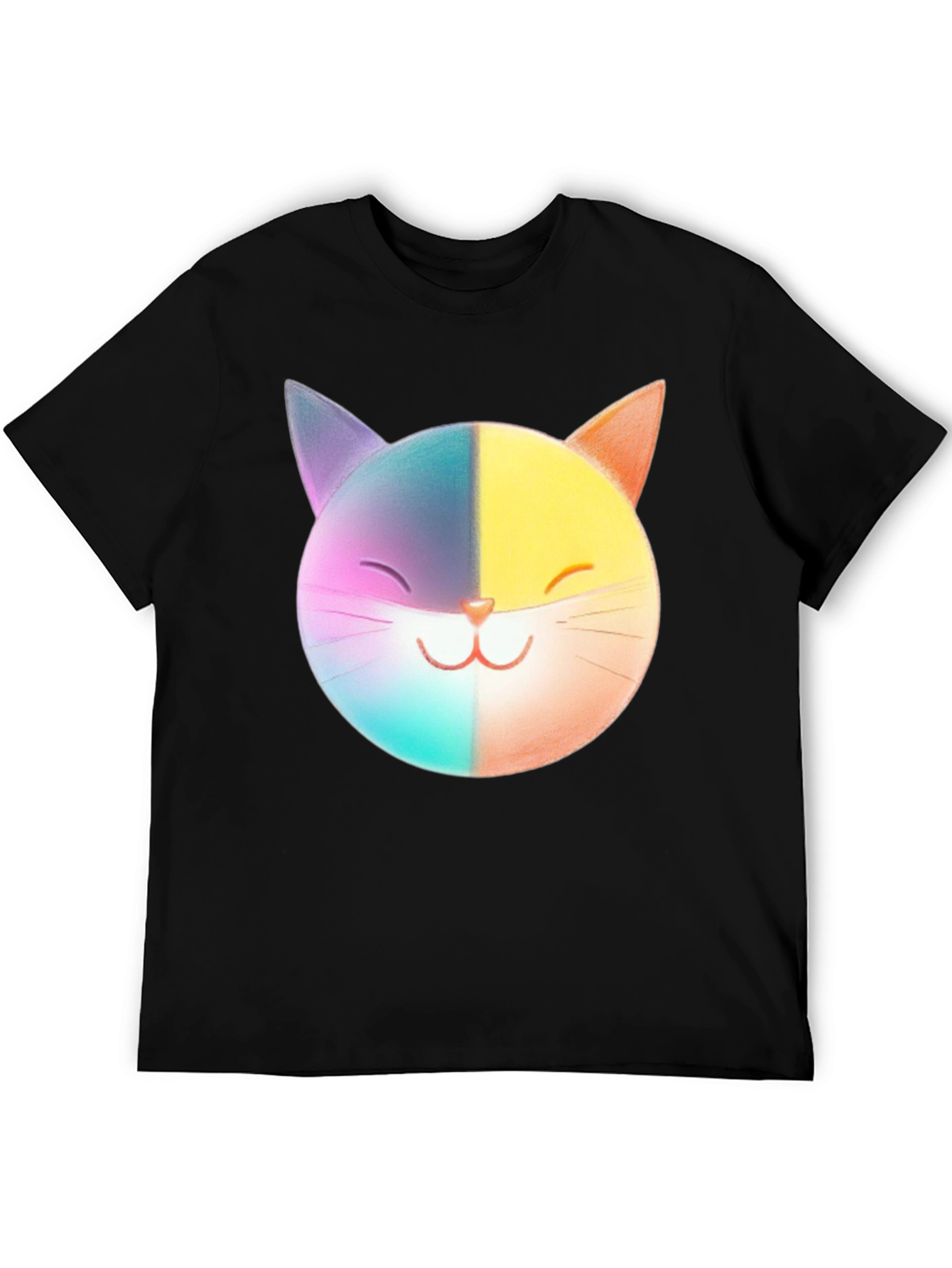 Rainbow Cat Graphic Tee - Soft Cotton Blend