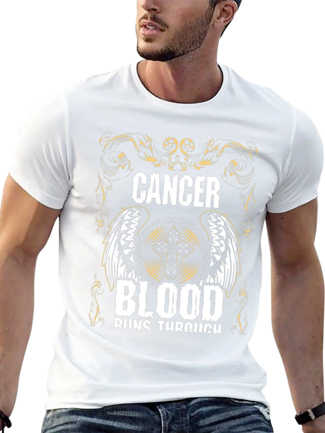 Cancer Blood Runs Through T-Shirt