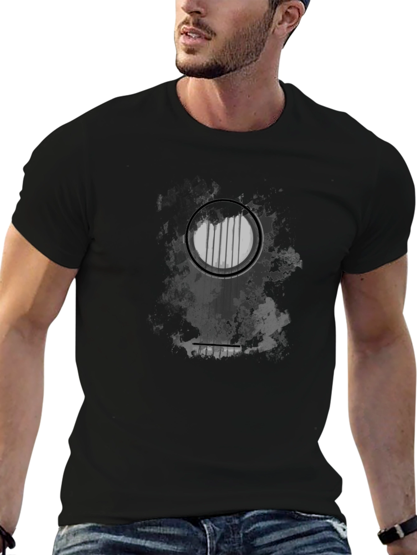 Abstract Guitar T-Shirt - Modern Graphic Tee