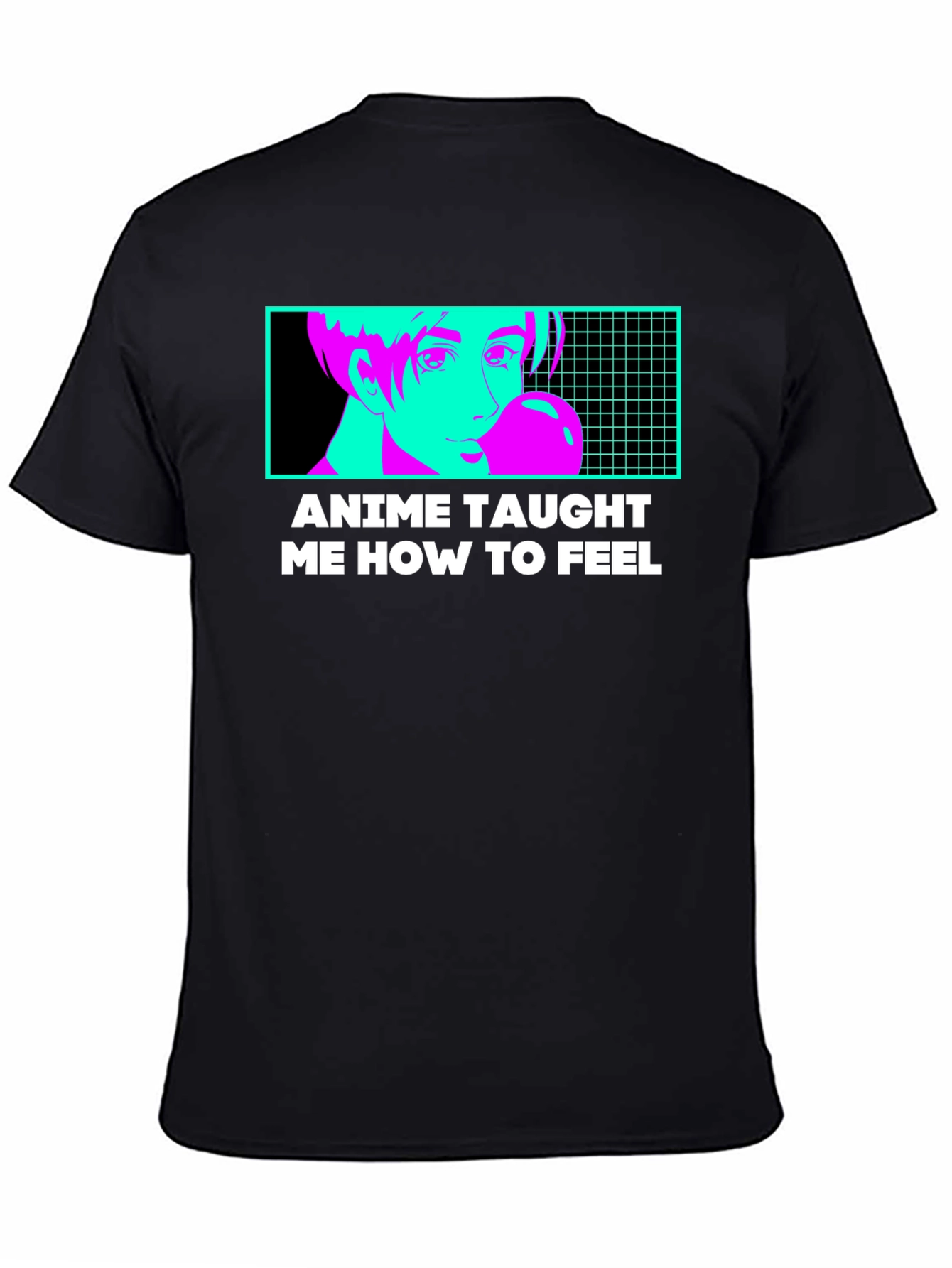 Anime Taught Me How to Feel Black T-Shirt