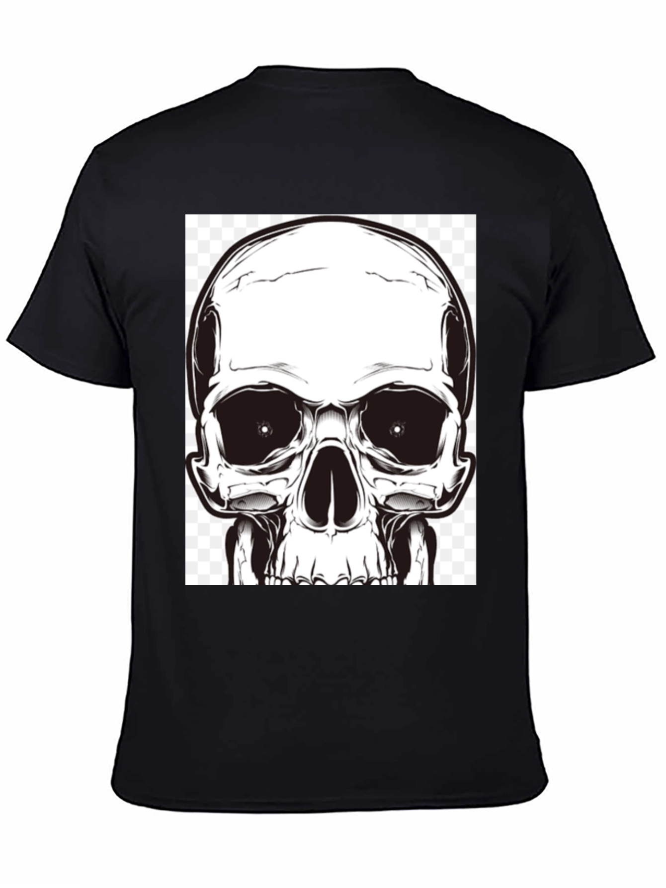 Skull Graphic T-Shirt - Bold Black Cotton Tee