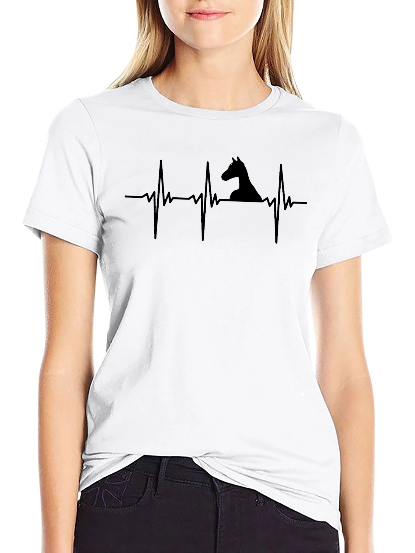 Horse Heartbeat T-Shirt - Equestrian Love Tee