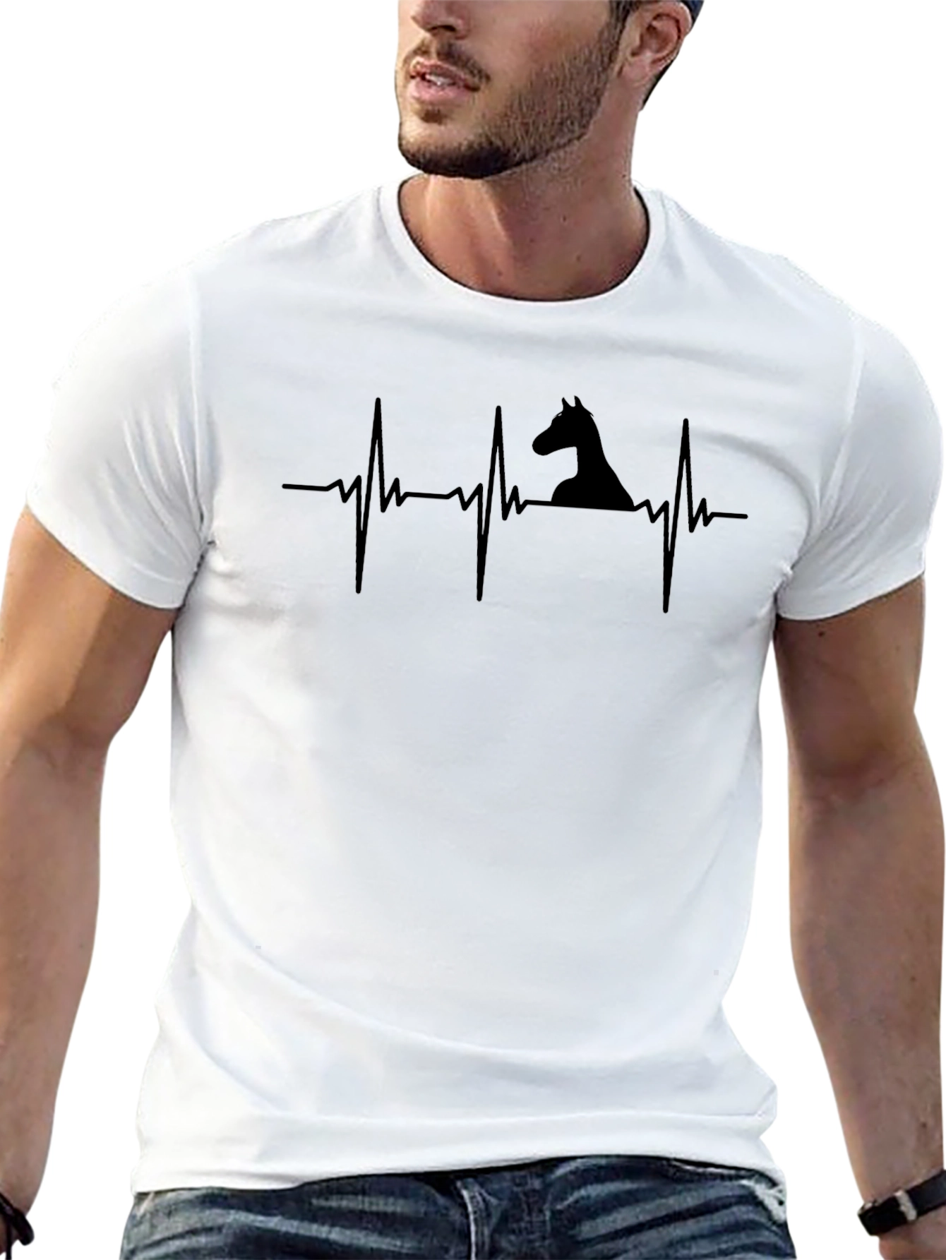Horse Heartbeat T-Shirt - Equestrian Love Tee