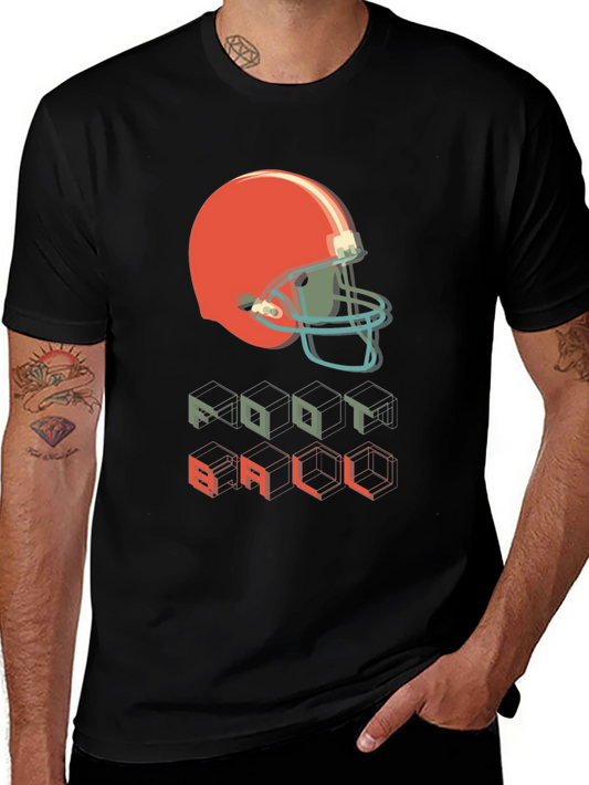 Retro Football Helmet Tee - Vintage Sports Fan Shirt