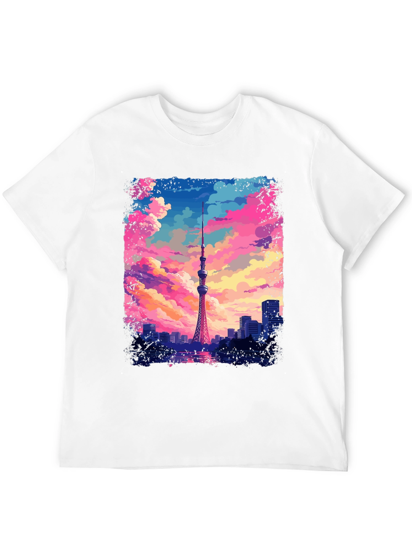 Tokyo Tower Anime T-Shirt - Artistic Graphic Tee