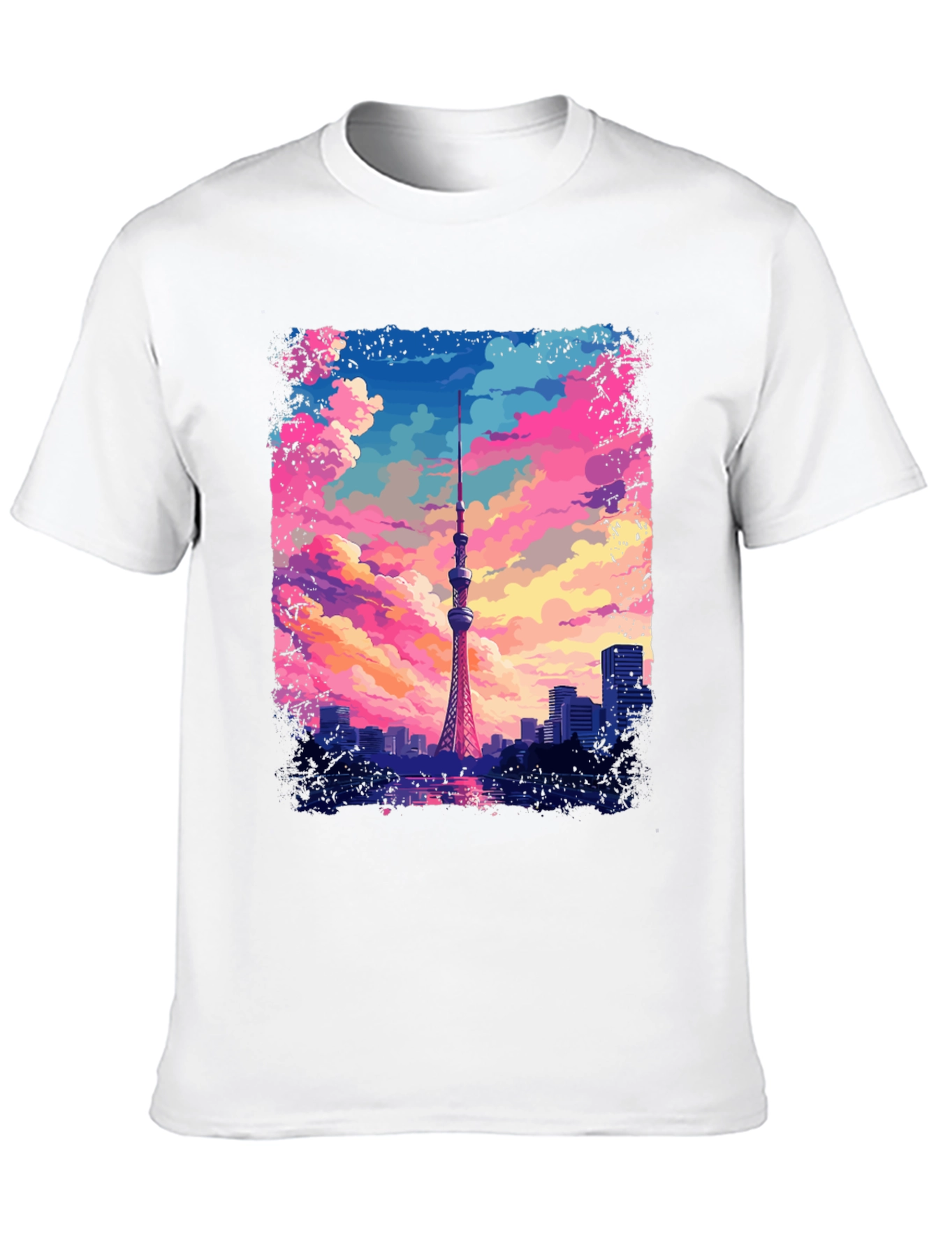 Tokyo Tower Anime T-Shirt - Artistic Graphic Tee