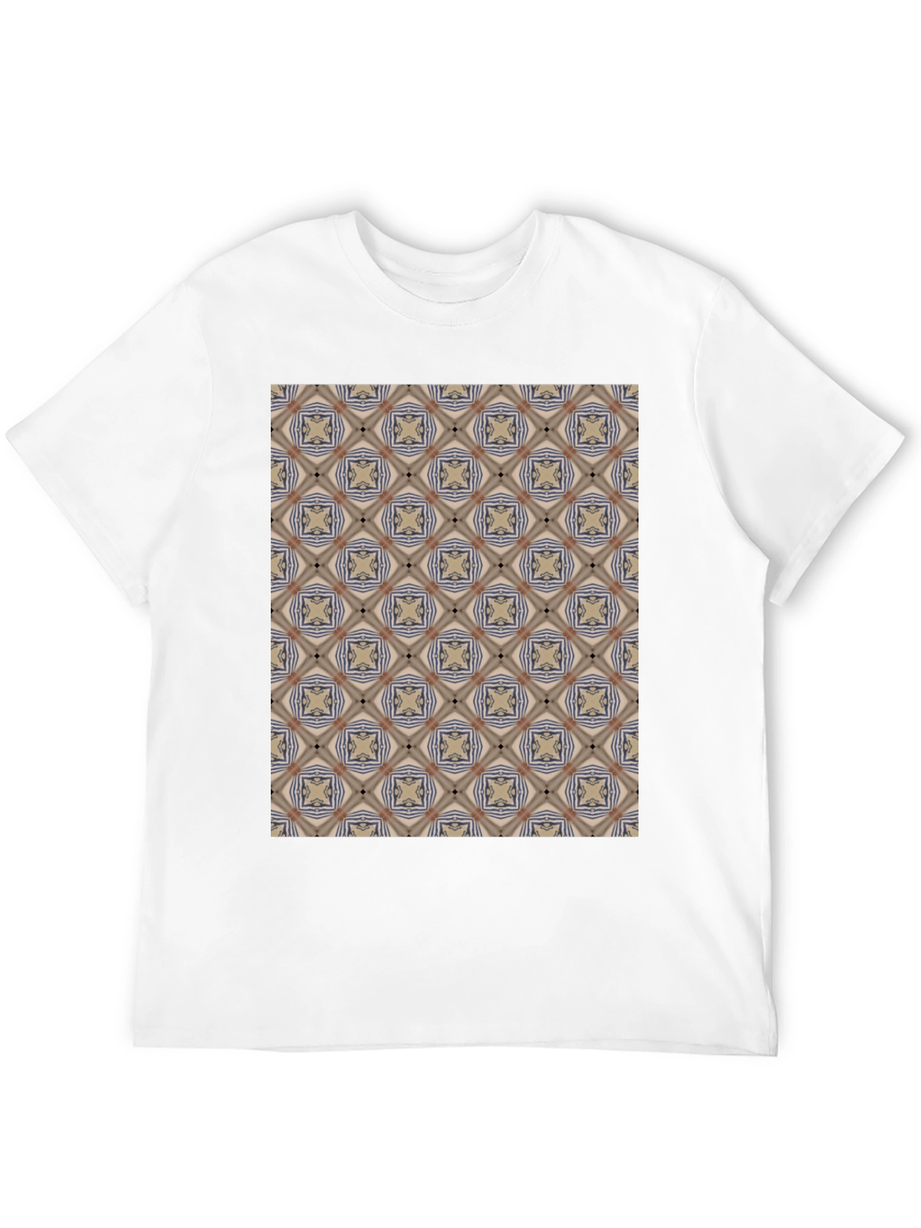 Patterned Black T-Shirt - Unique Design