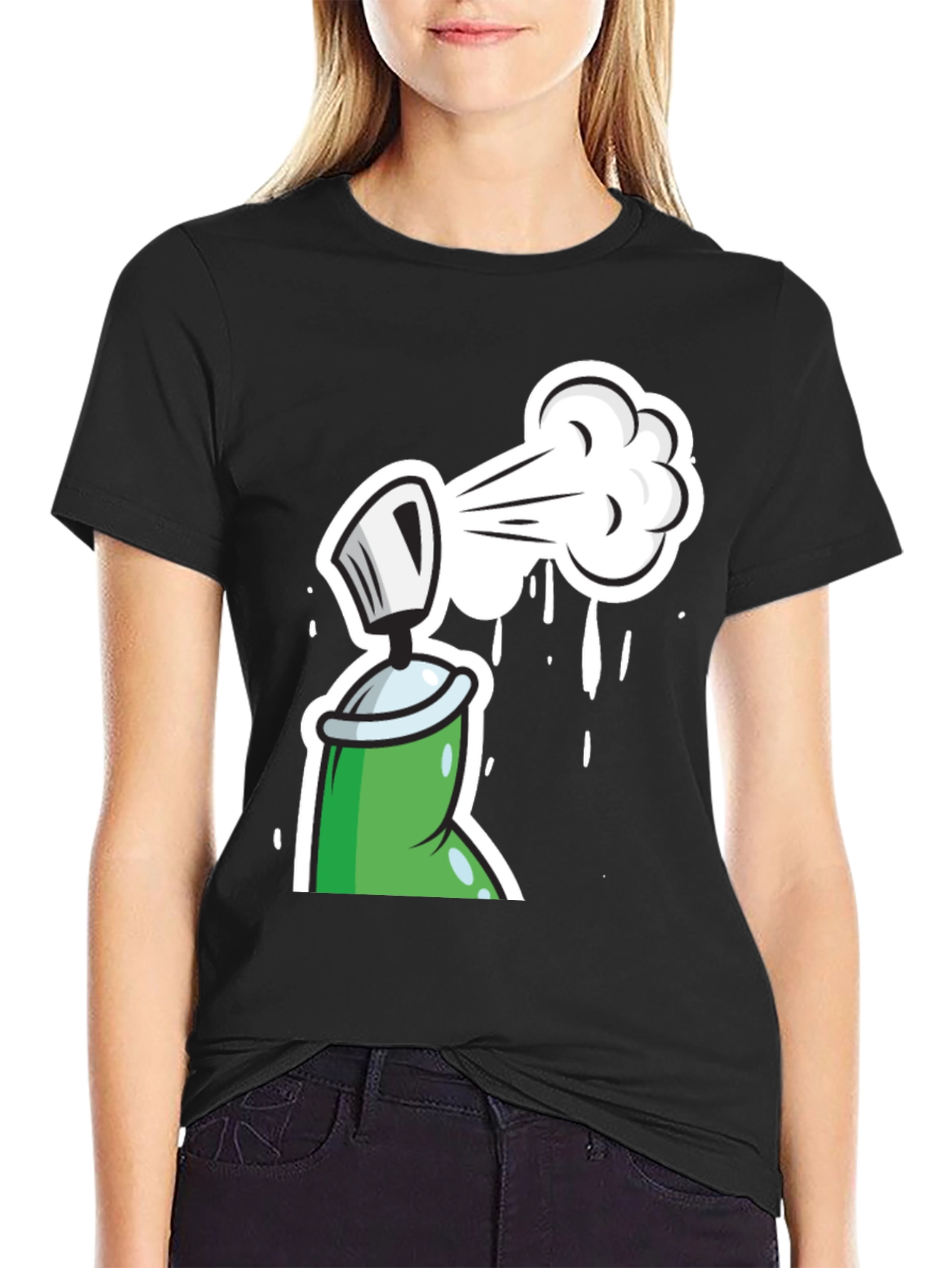 Spray Paint Graphic Tee - Fun & Creative Design
