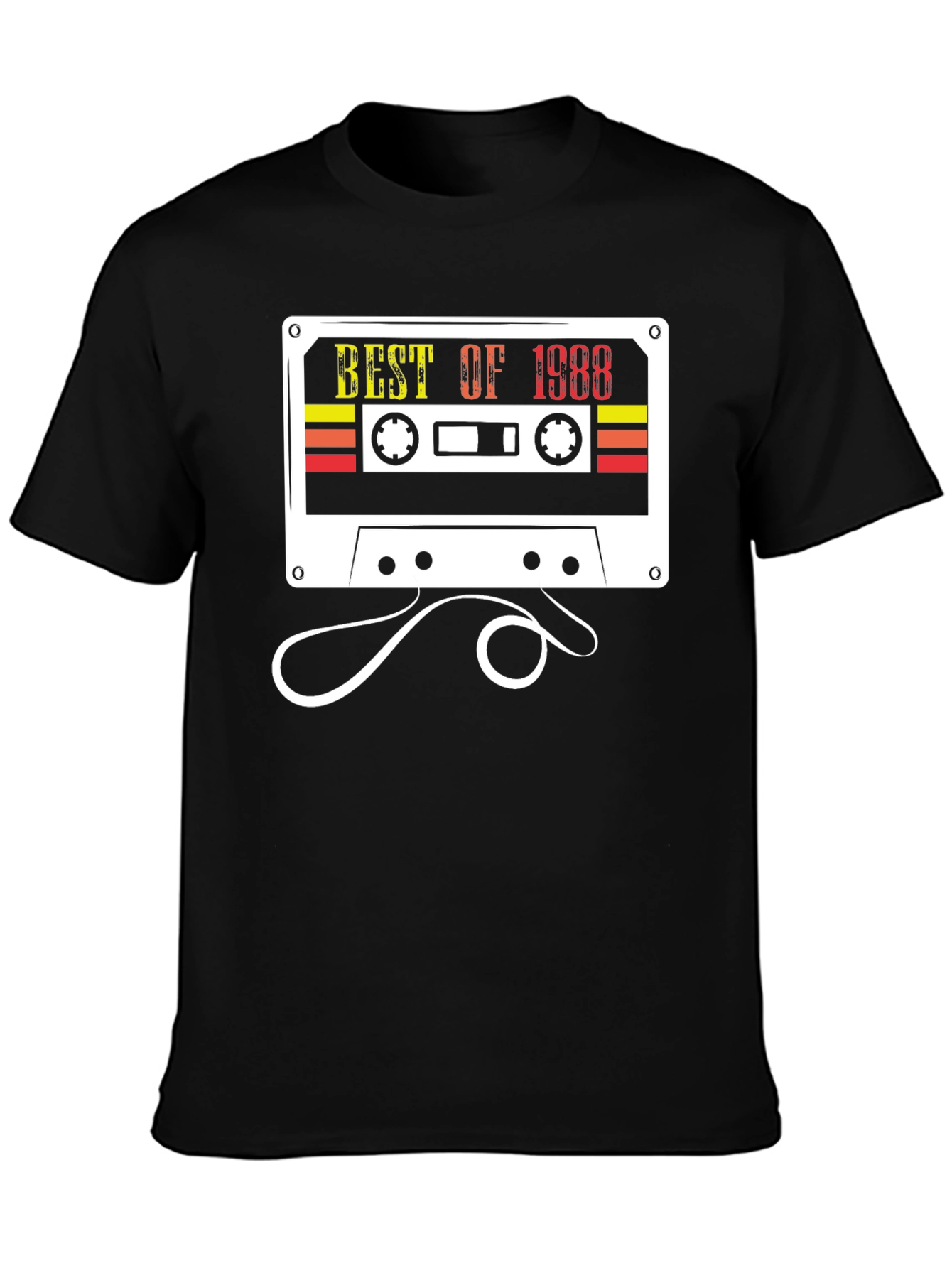 Best of 1988 Cassette Tape Black T-Shirt