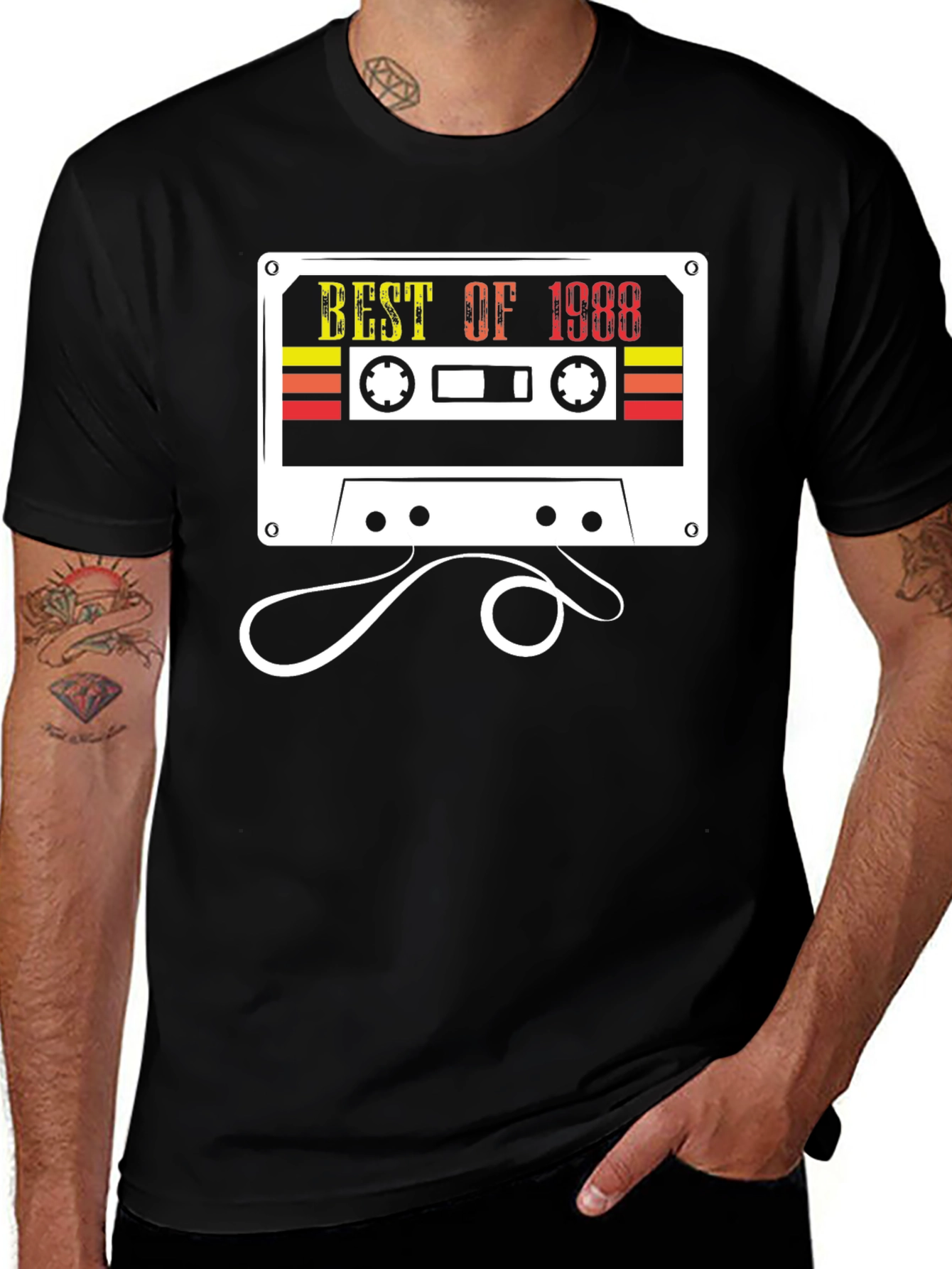 Best of 1988 Cassette Tape Black T-Shirt