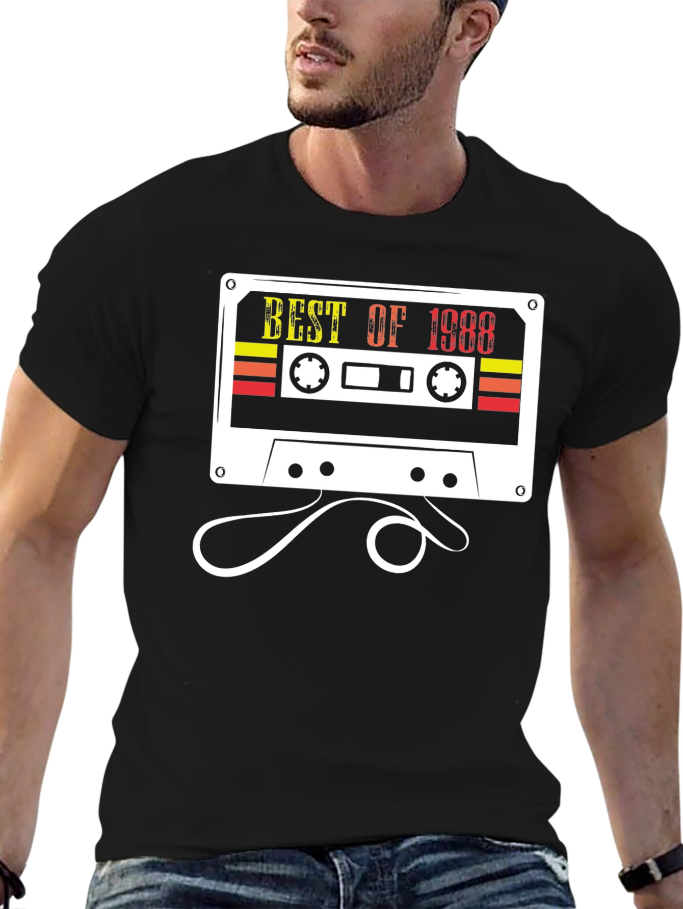 Best of 1988 Cassette Tape Black T-Shirt