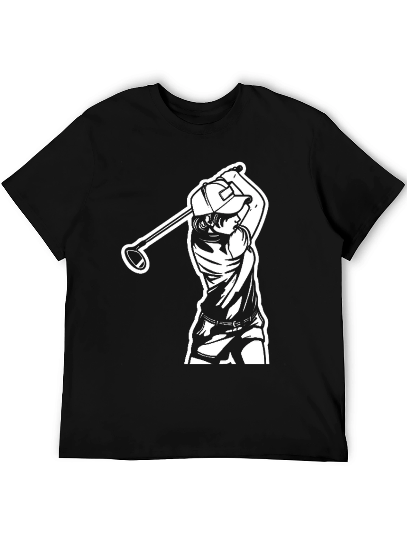 Golf Swing Graphic Tee - Black