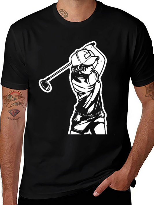 Golf Swing Graphic Tee - Black