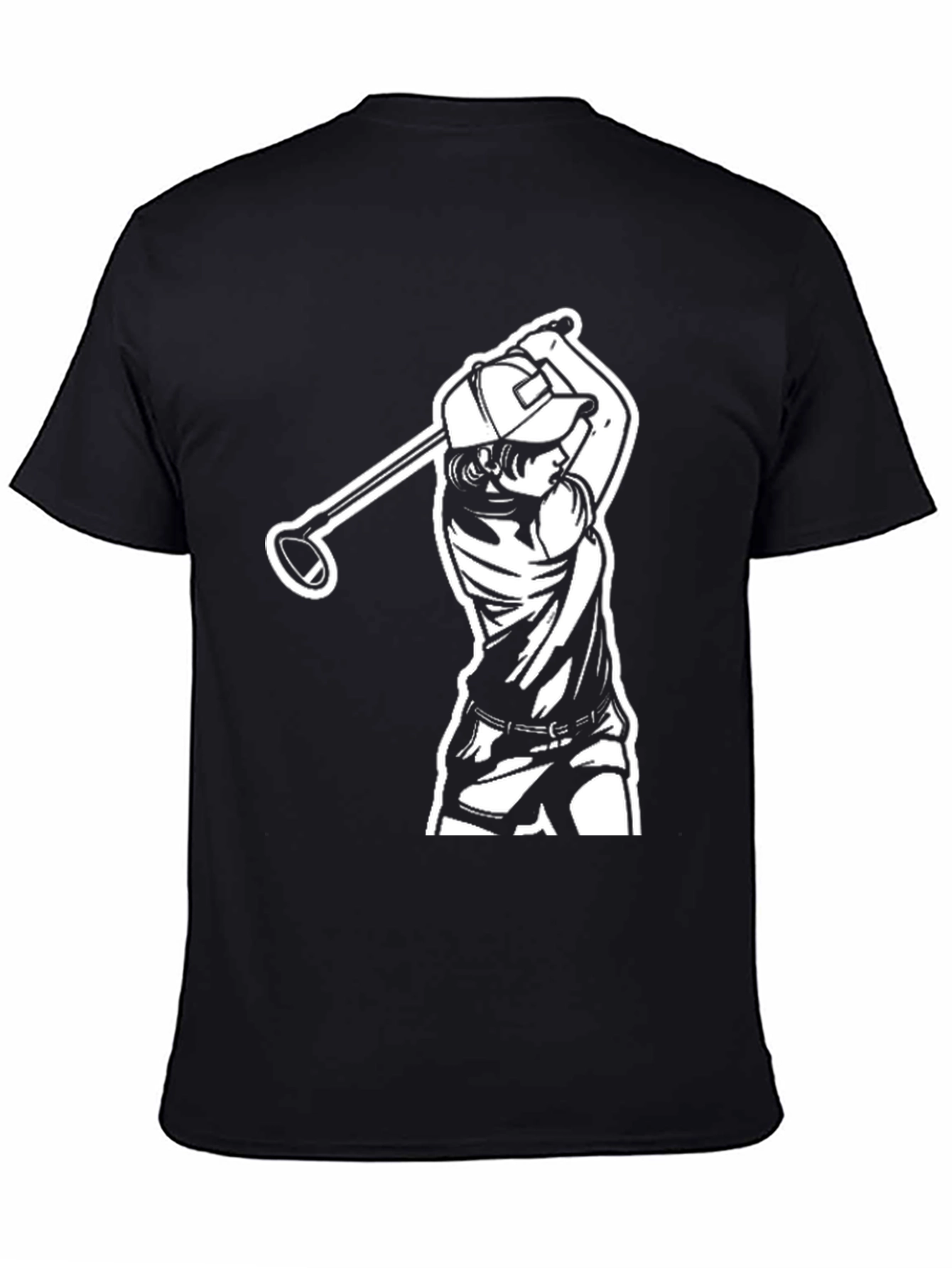Golf Swing Graphic Tee - Black