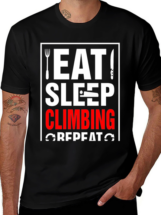 Eat Sleep Climbing Repeat Graphic Tee