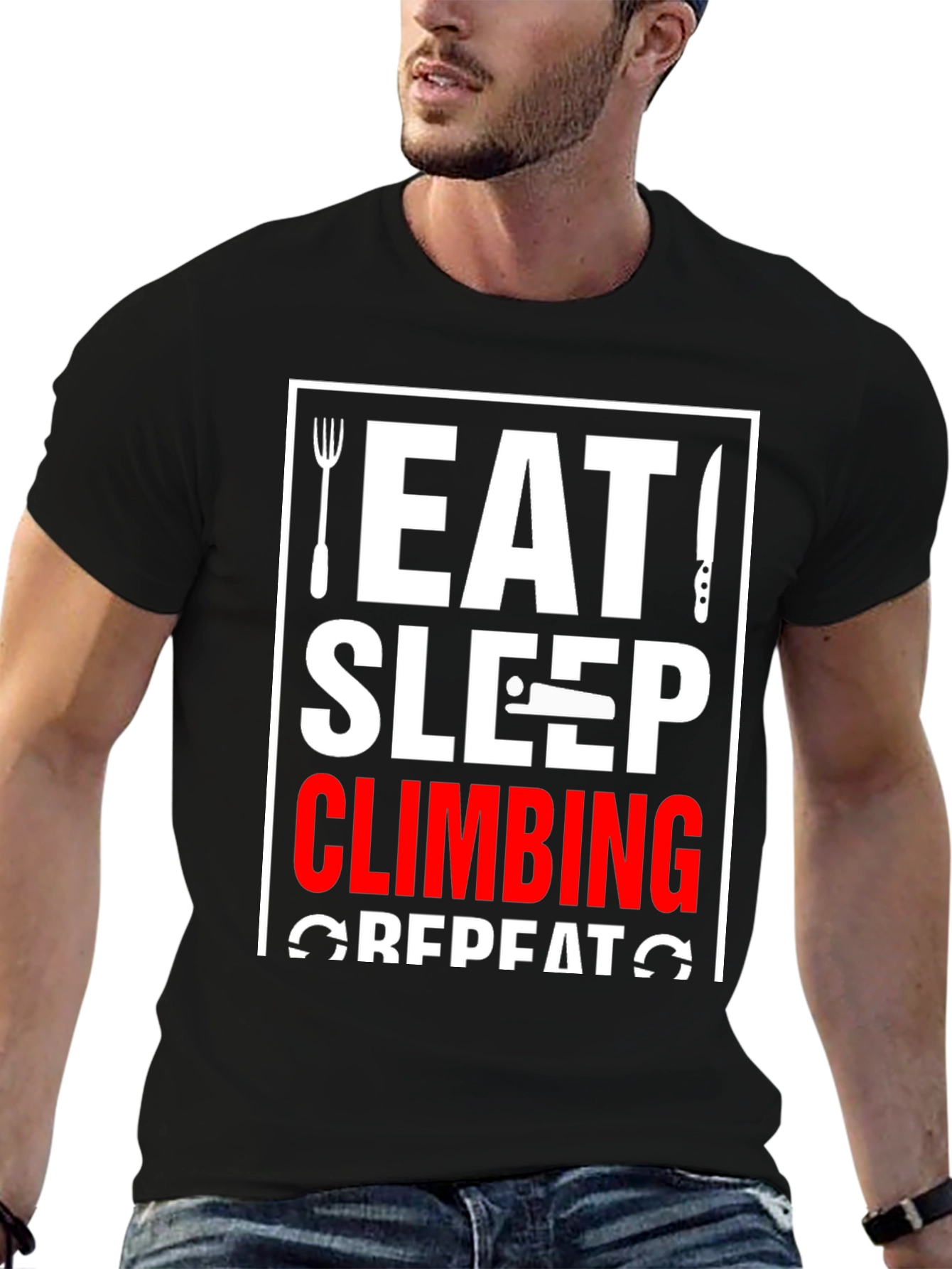 Eat Sleep Climbing Repeat Graphic Tee