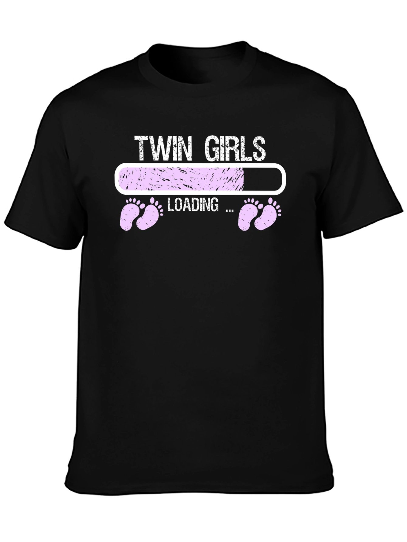 Twin Girls Loading T-Shirt - Pregnancy Announcement