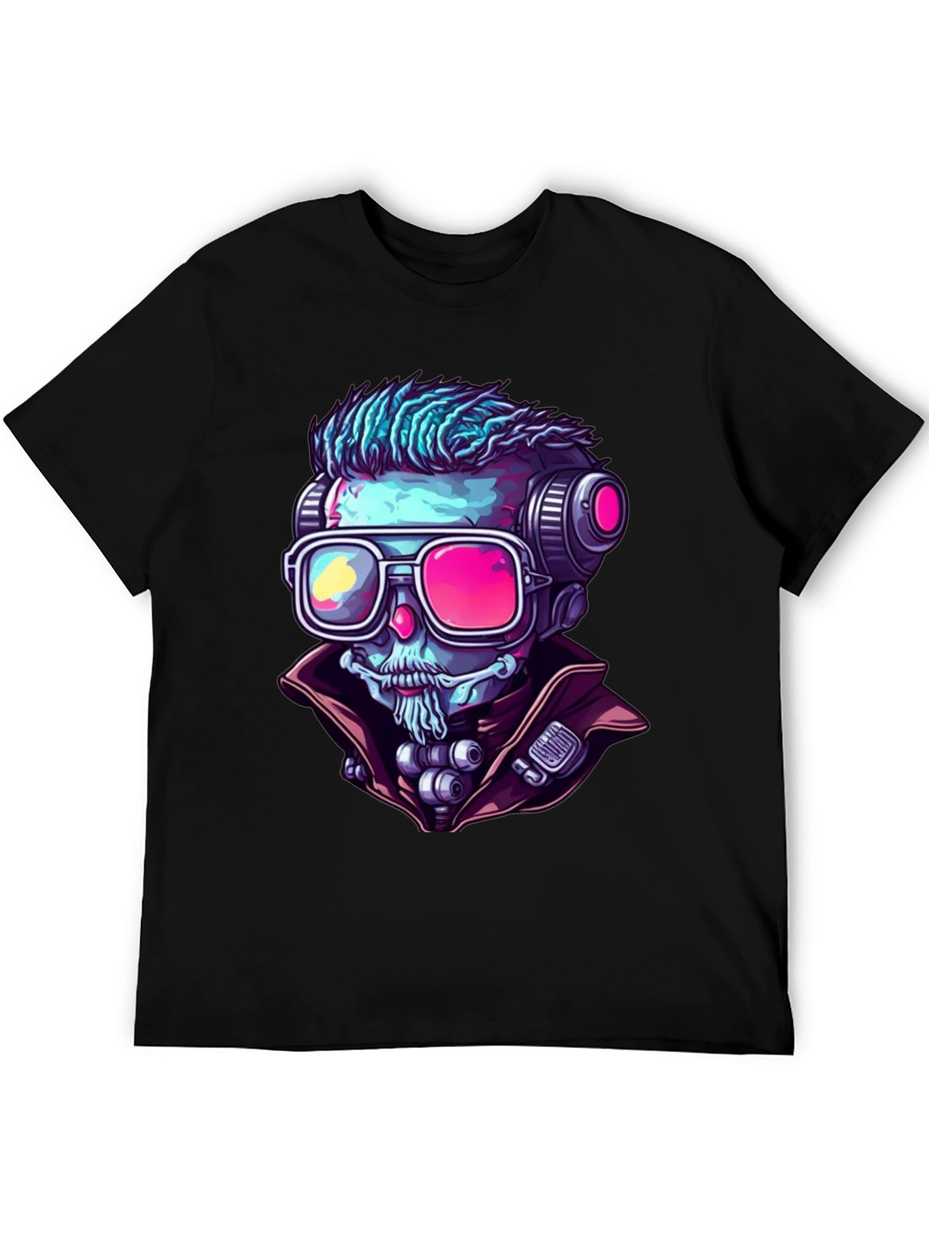Cyberpunk Skeleton Graphic Tee - Unique Design