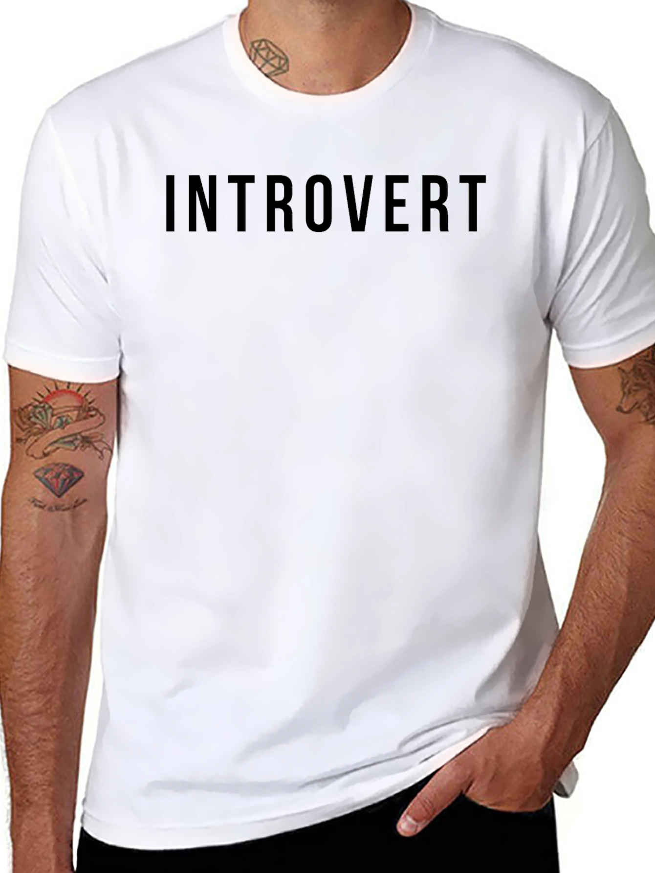 Introvert Black Graphic Tee