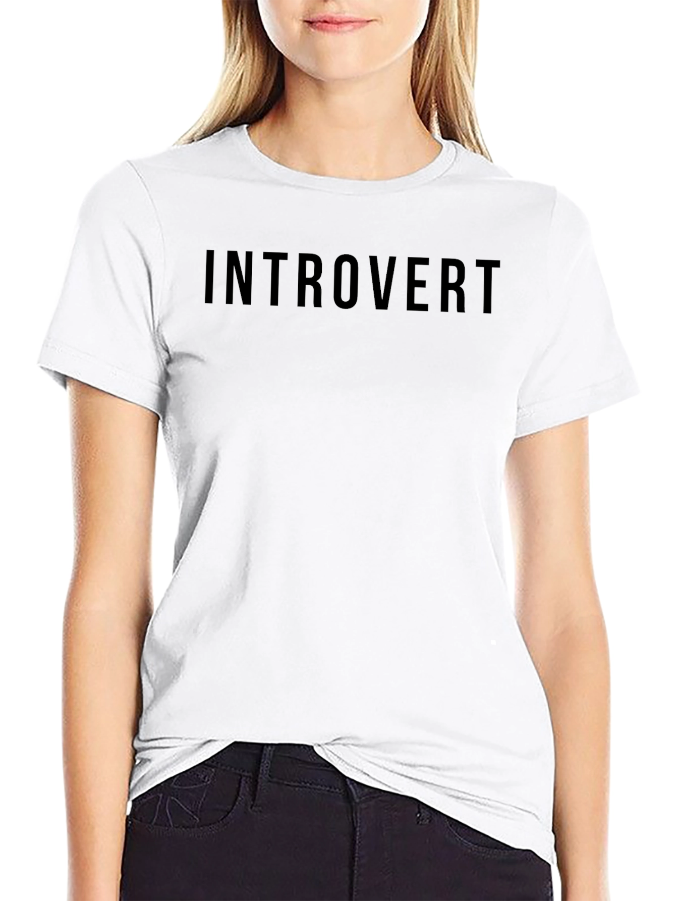 Introvert Black Graphic Tee