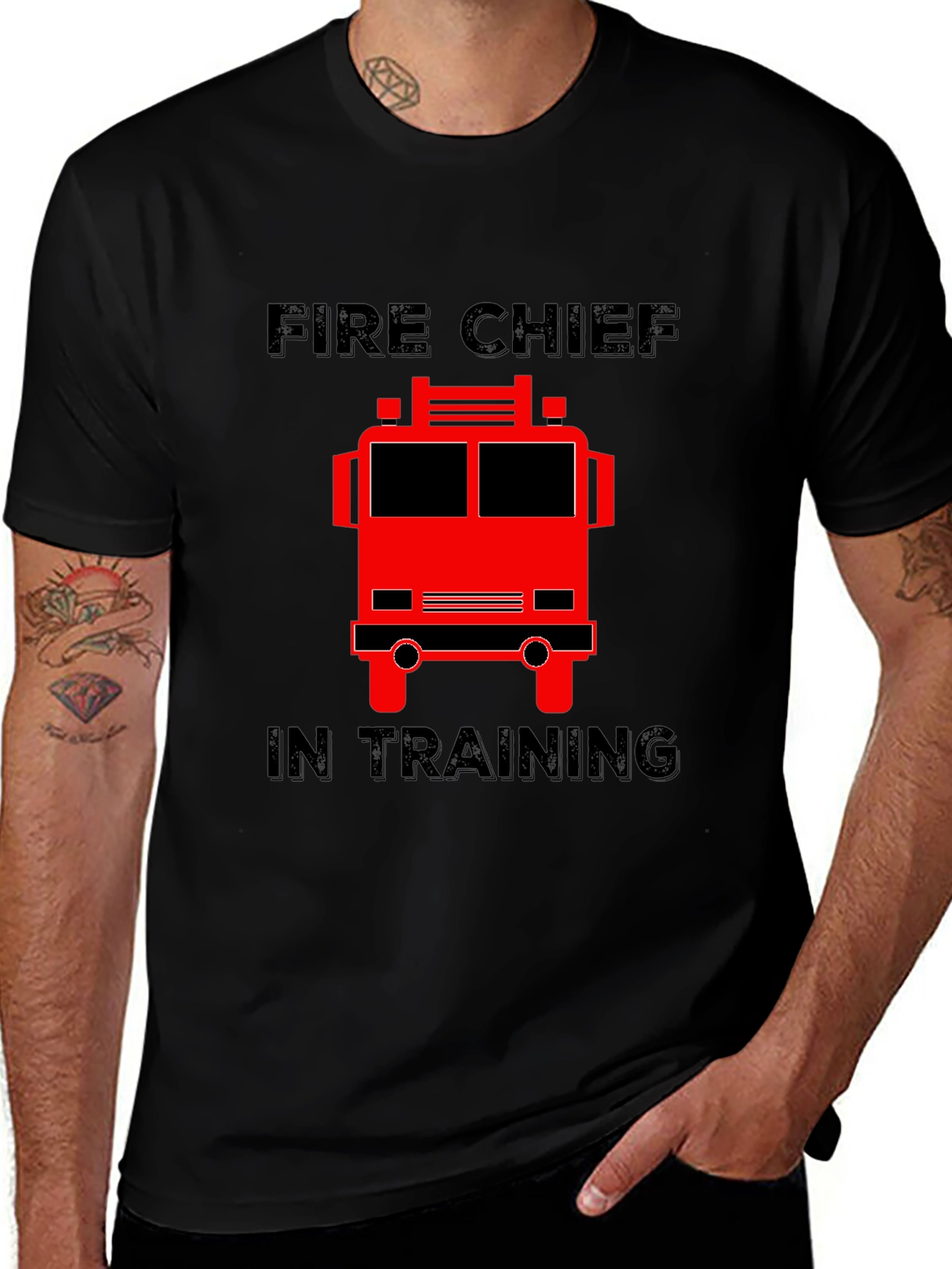 Fire Chief In Training T-Shirt Firetruck Graphic Tee