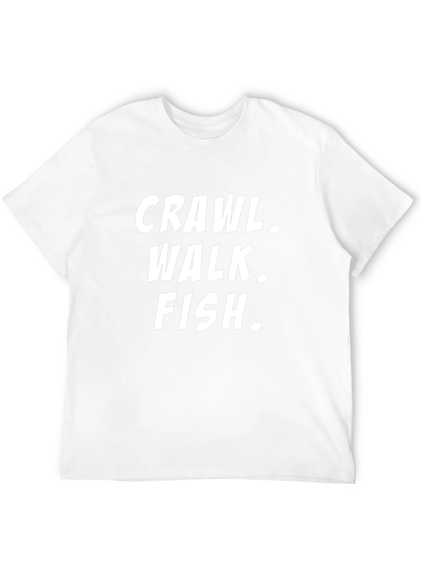 Crawl Walk Fish Black Cotton T-Shirt