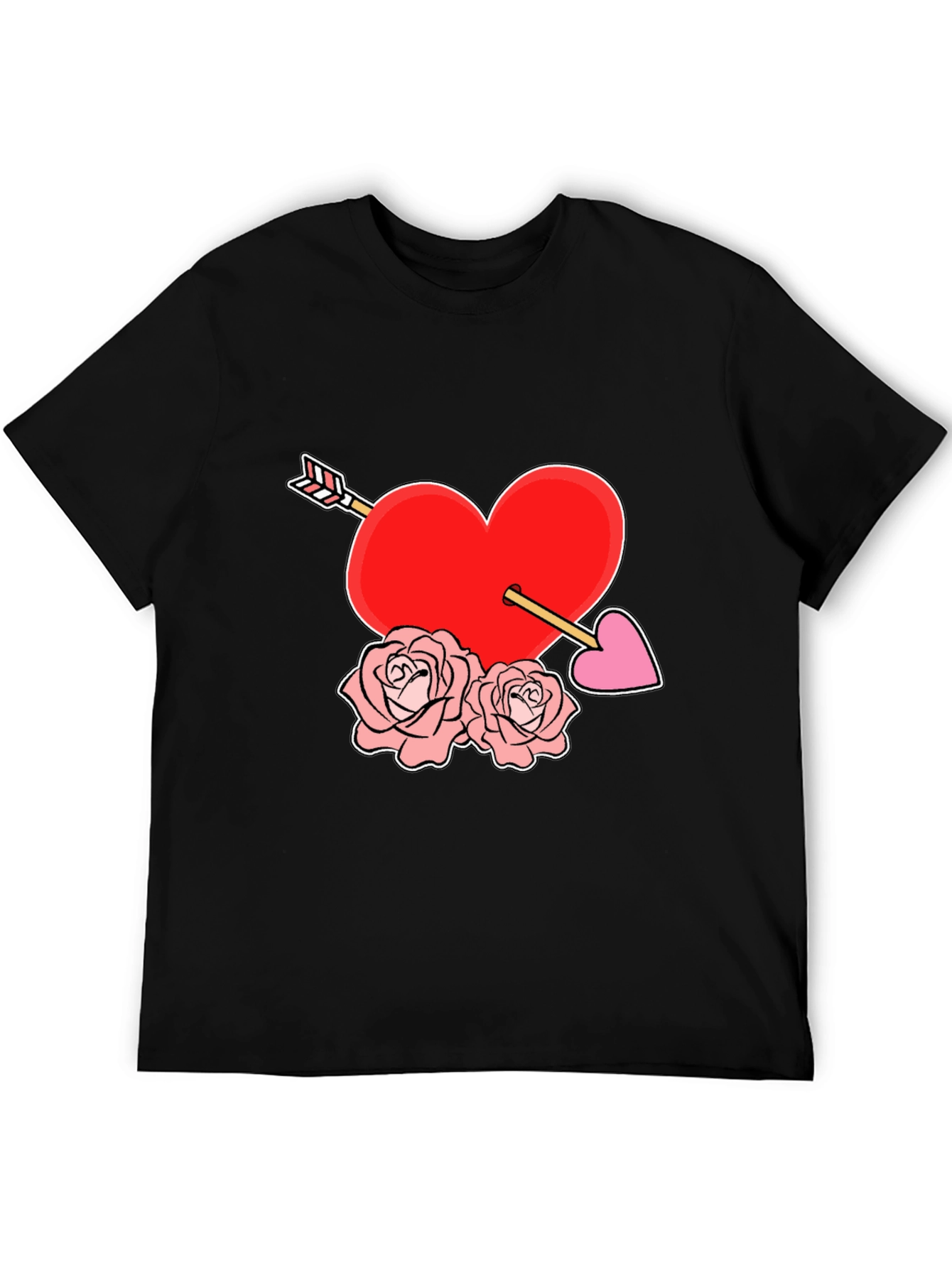 Heart Arrow Roses Graphic Tee