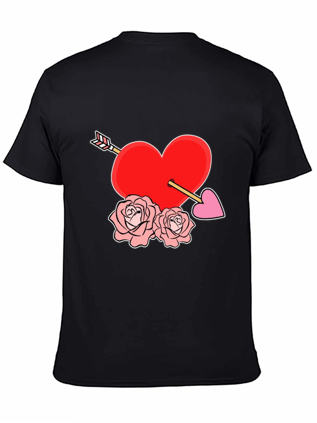 Heart Arrow Roses Graphic Tee