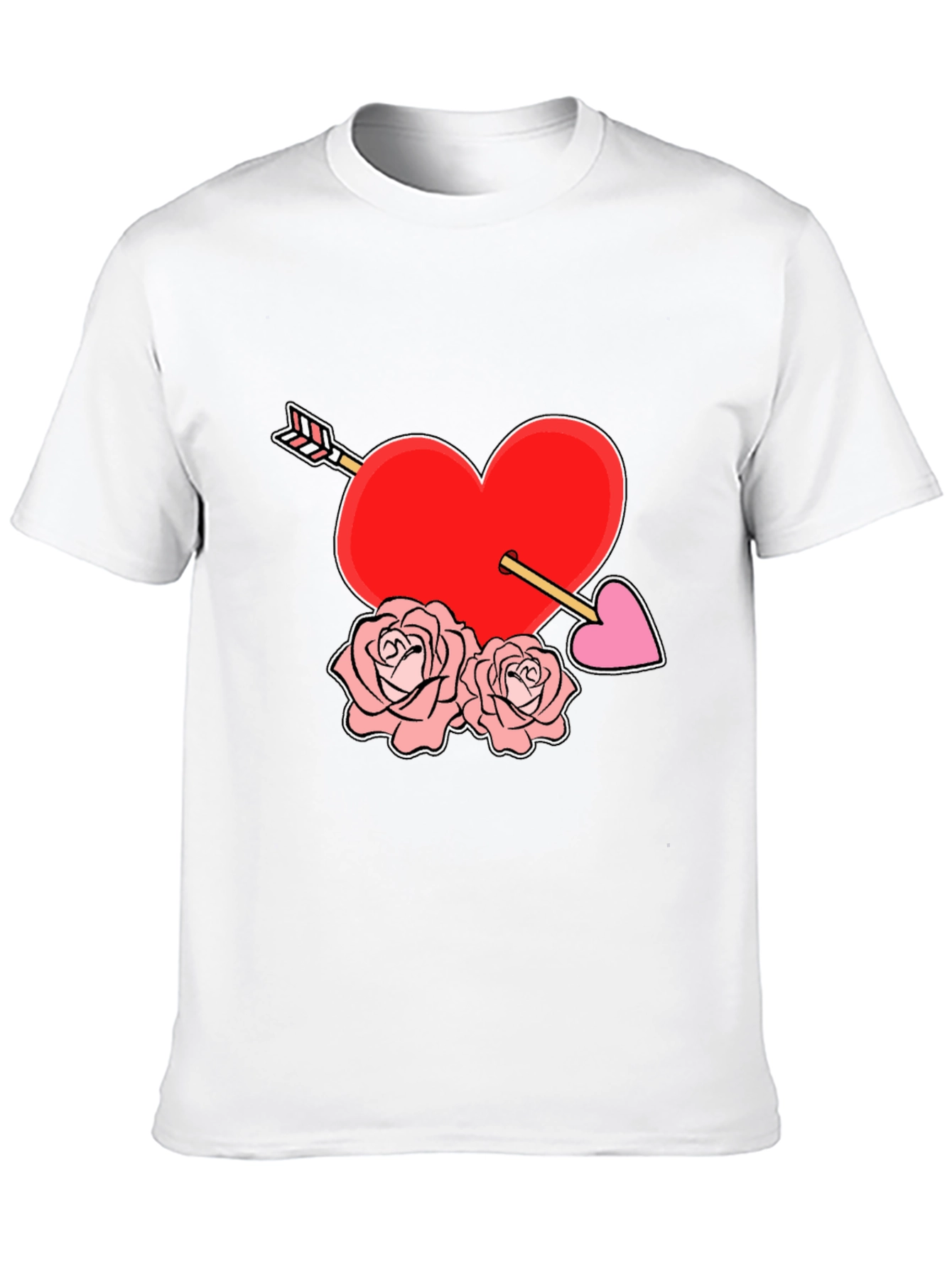 Heart Arrow Roses Graphic Tee