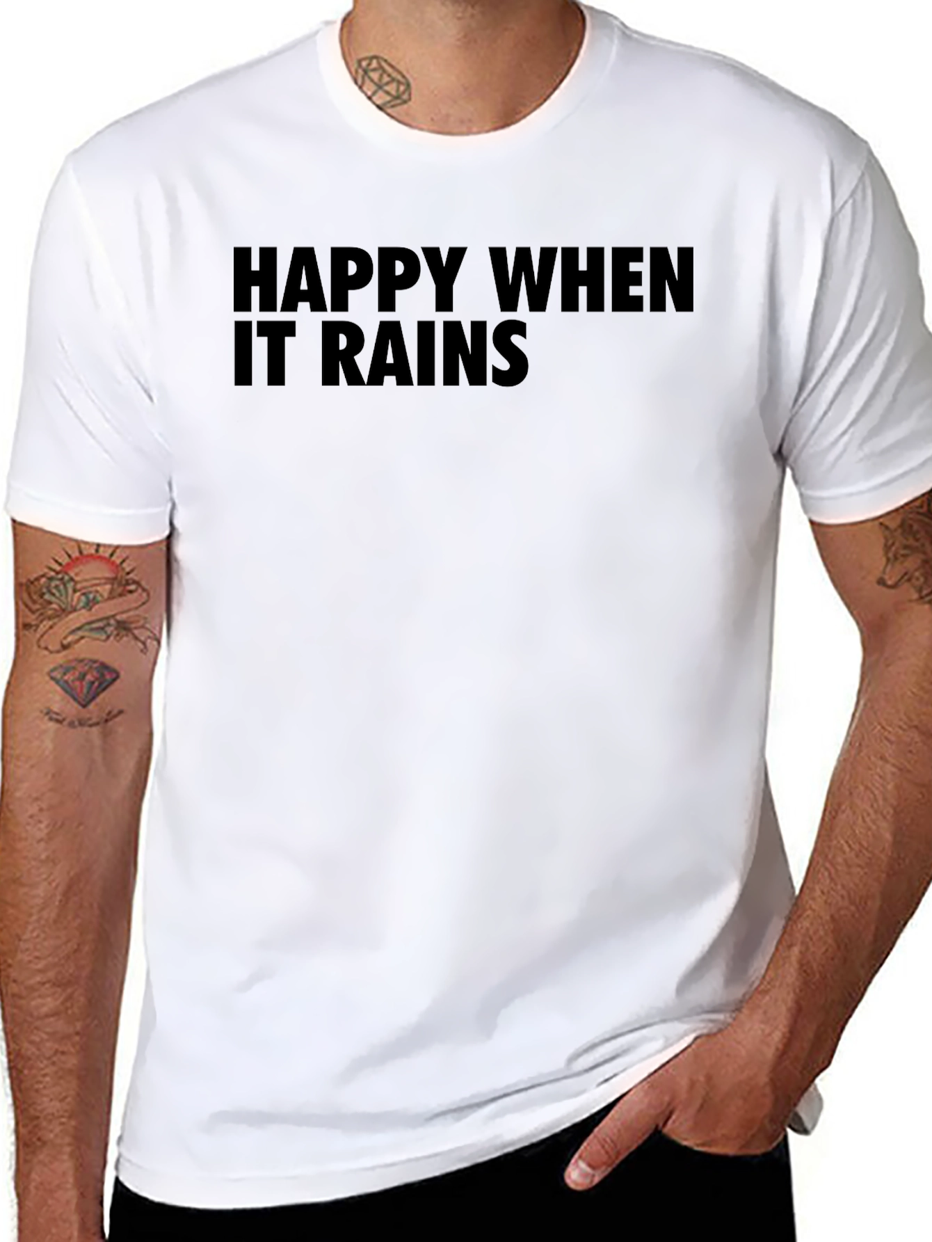 Happy When It Rains T-Shirt - Black
