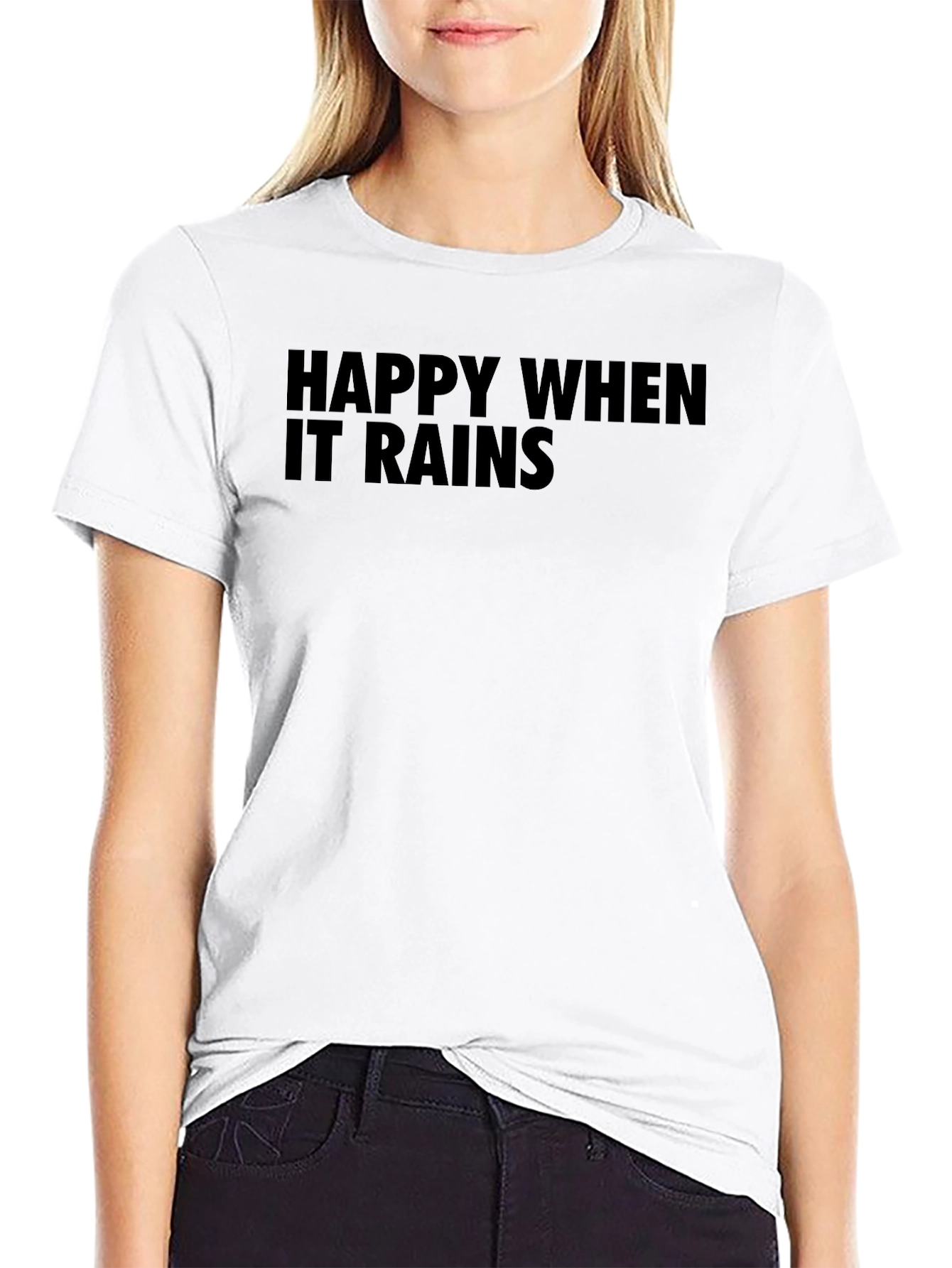 Happy When It Rains T-Shirt - Black