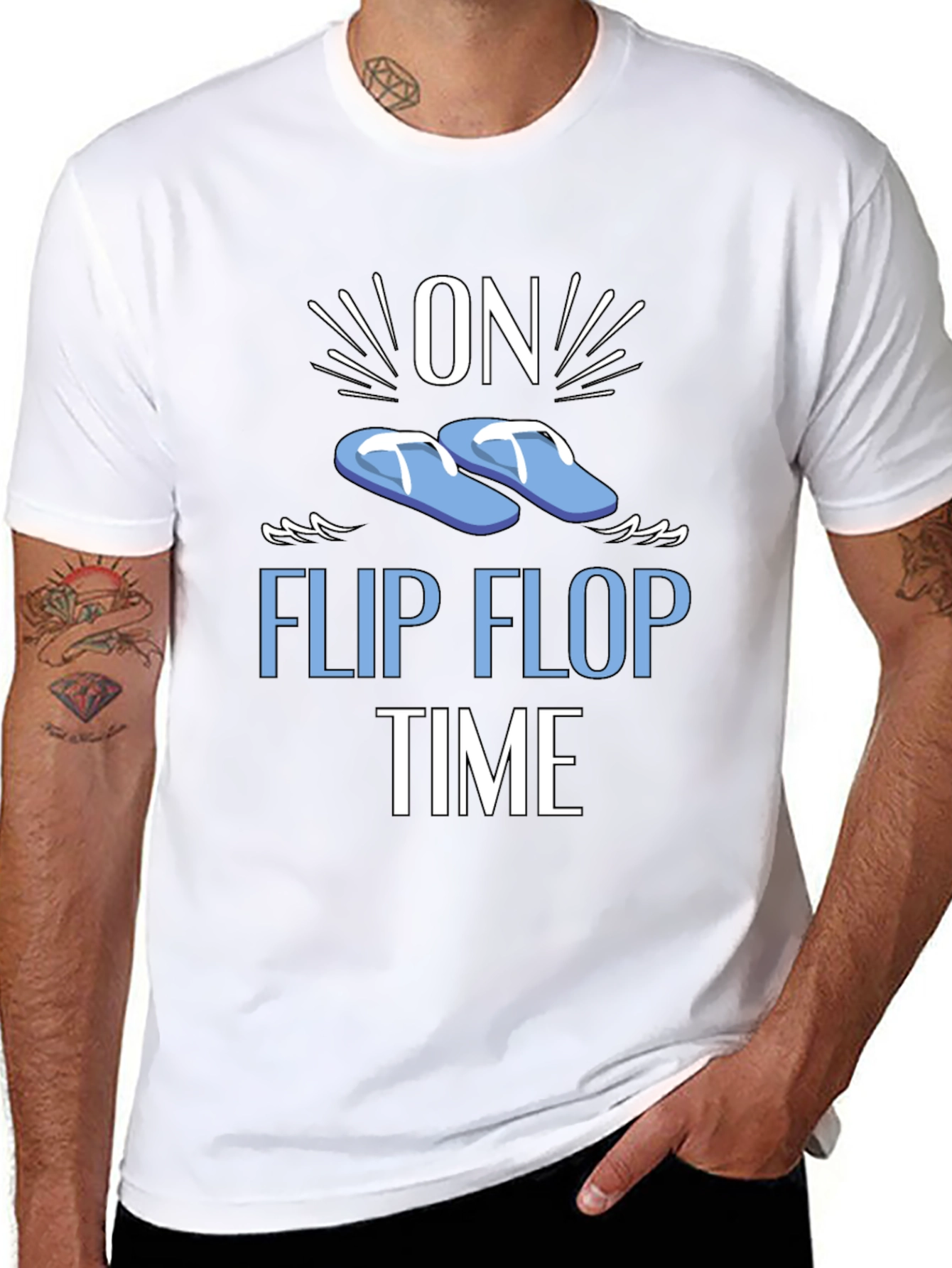 On Flip Flop Time Graphic T-Shirt