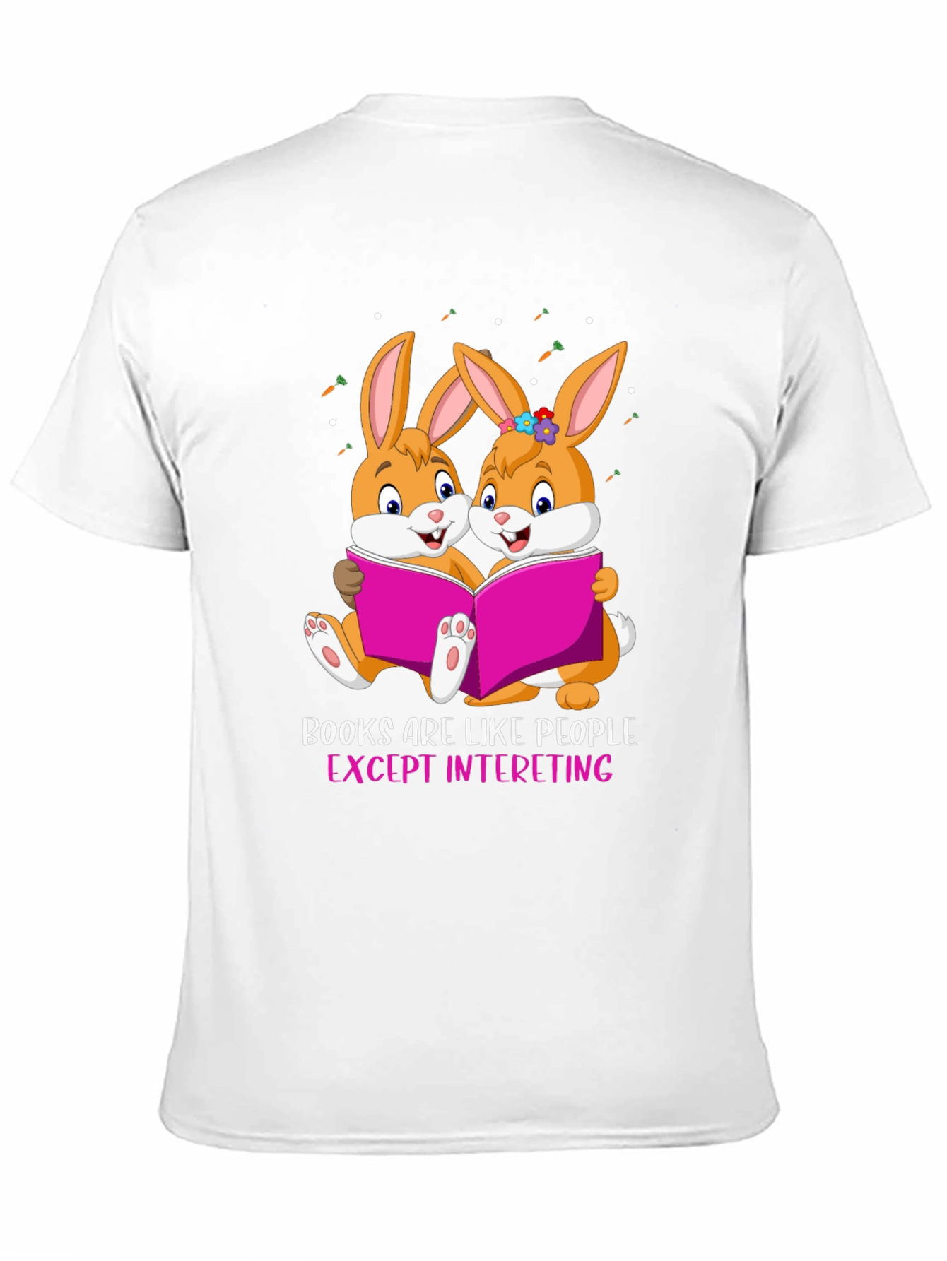 Bunny Bookworm T-Shirt - Books Are Like People