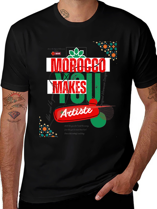 Morocco Makes You Artiste Graphic T-Shirt