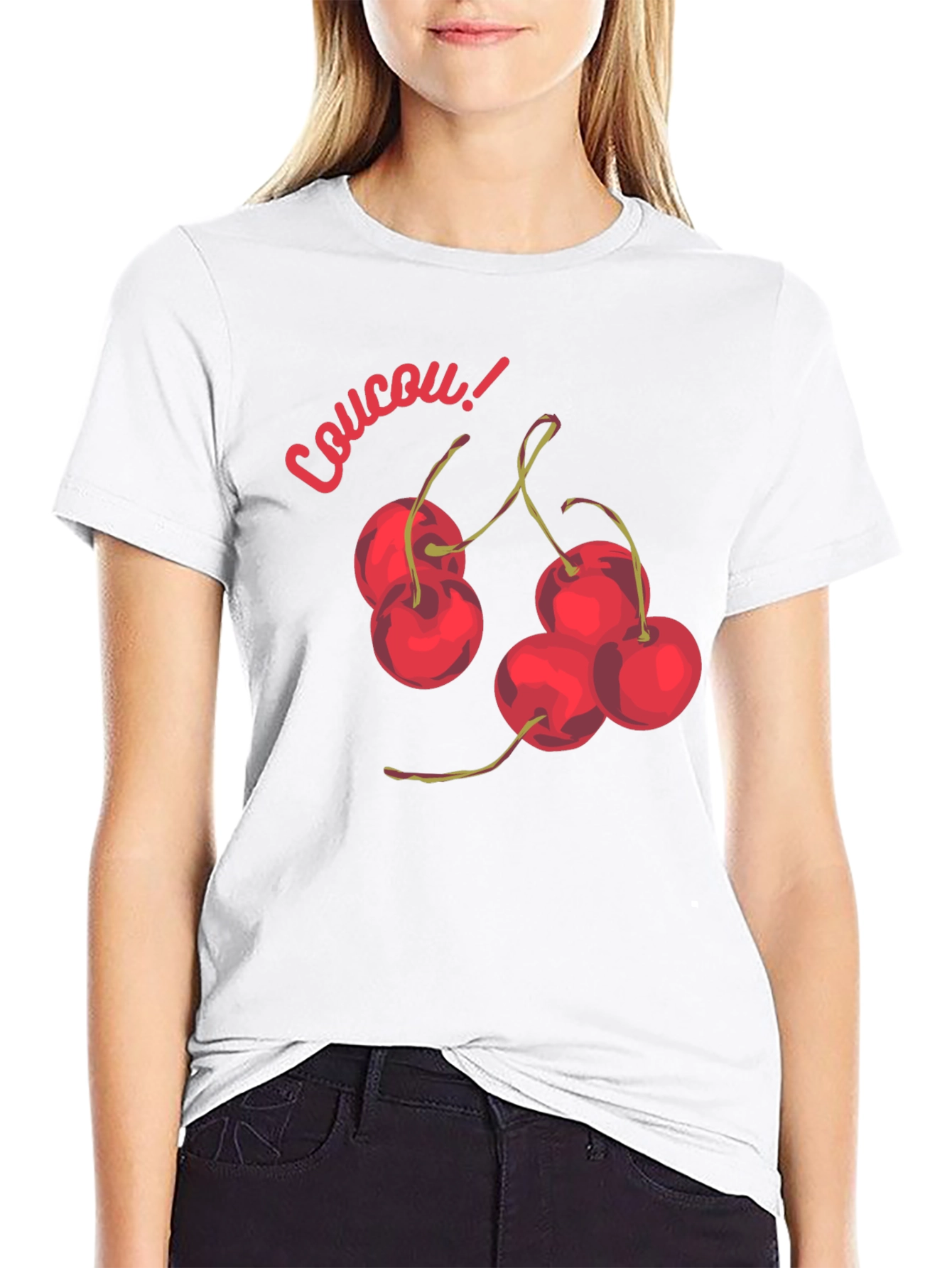 Coucou Cherries Black Graphic T-Shirt
