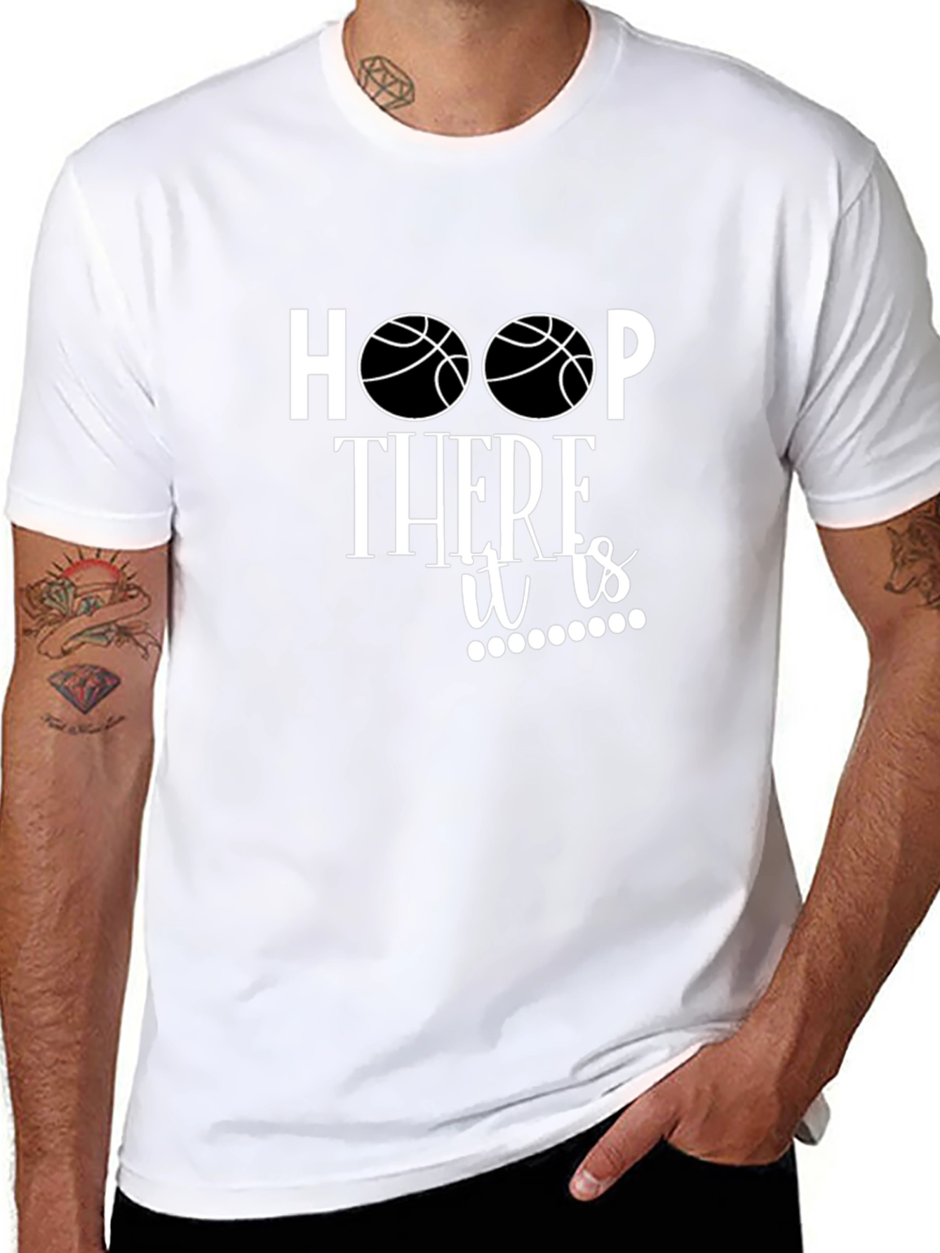 Hoop There It Is Basketball Graphic Tee